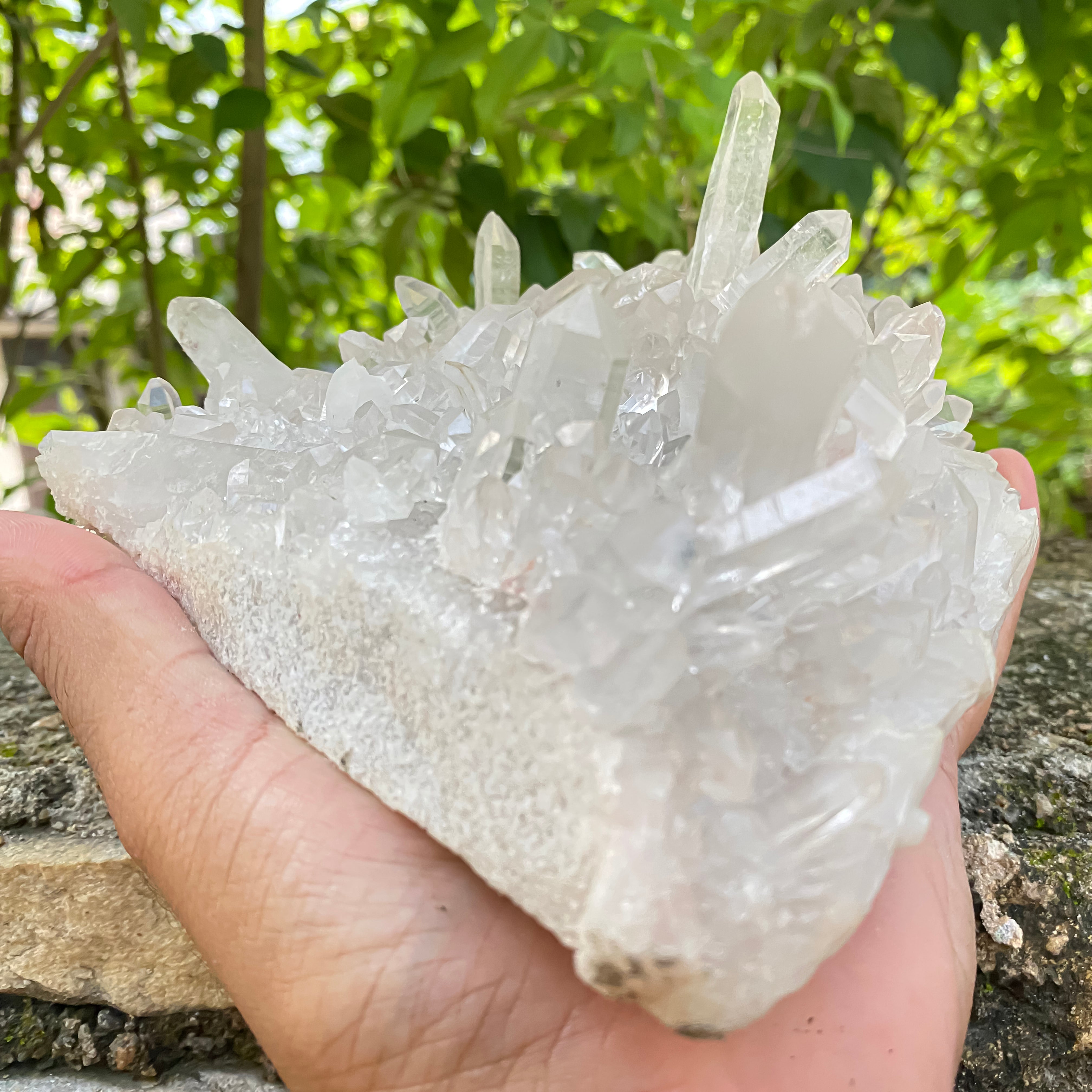 Natural Himalayan White Quartz Cluster 1550g Healing Crystal