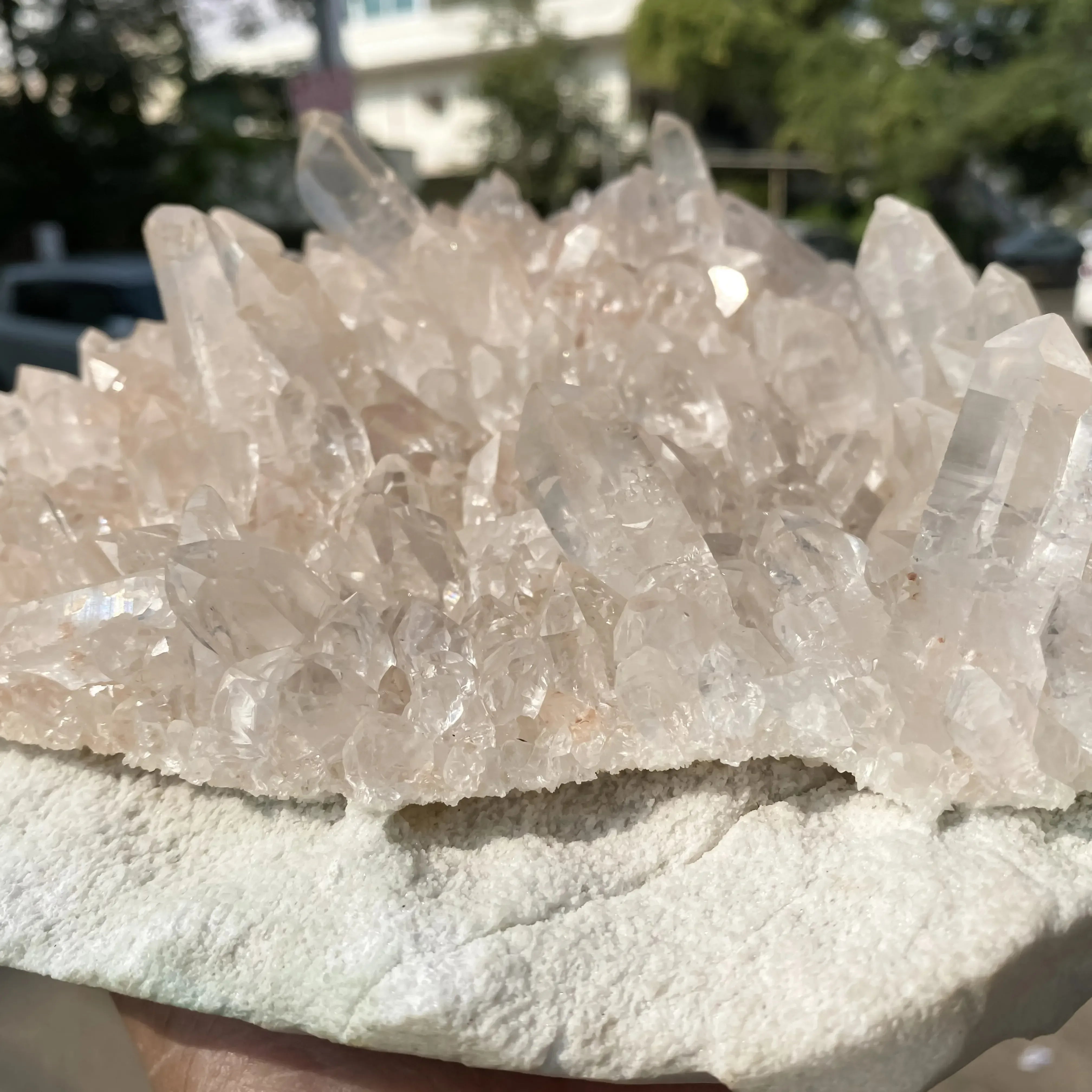 Natural Pink Quartz Cluster 3530g Himalayan Quartz