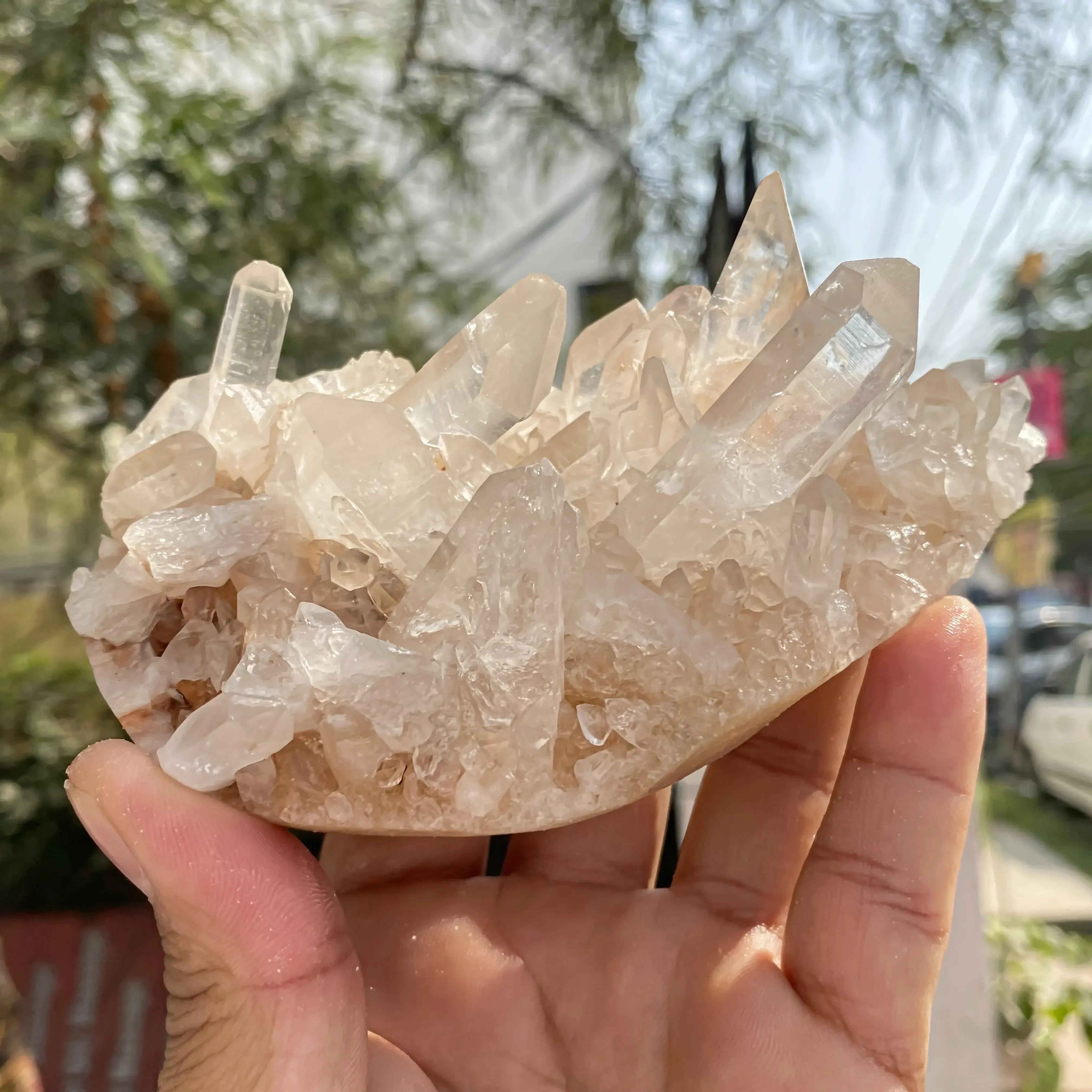 Natural Pink Quartz Cluster 450g Himalayan Quartz