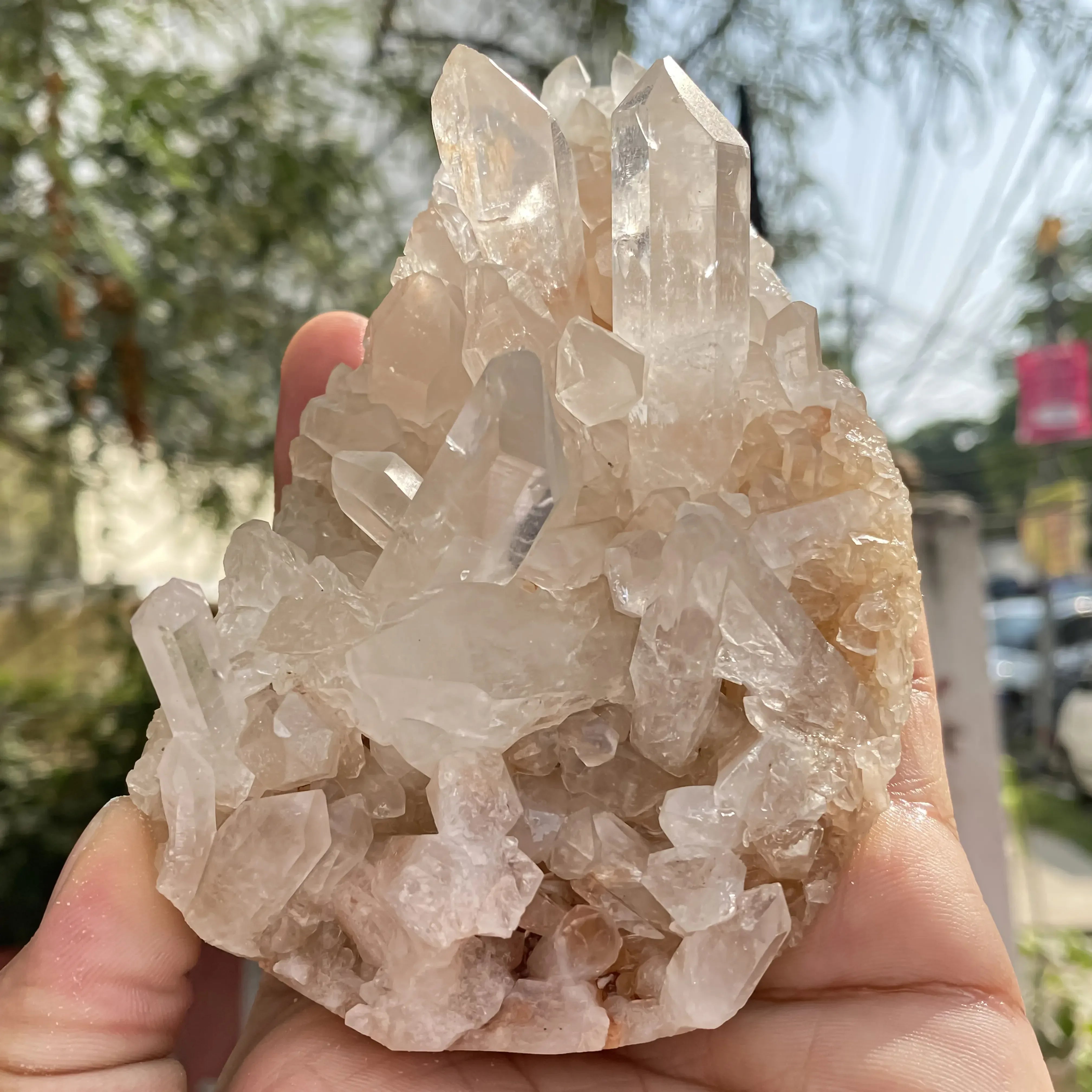 Natural Pink Quartz Cluster 450g Himalayan Quartz