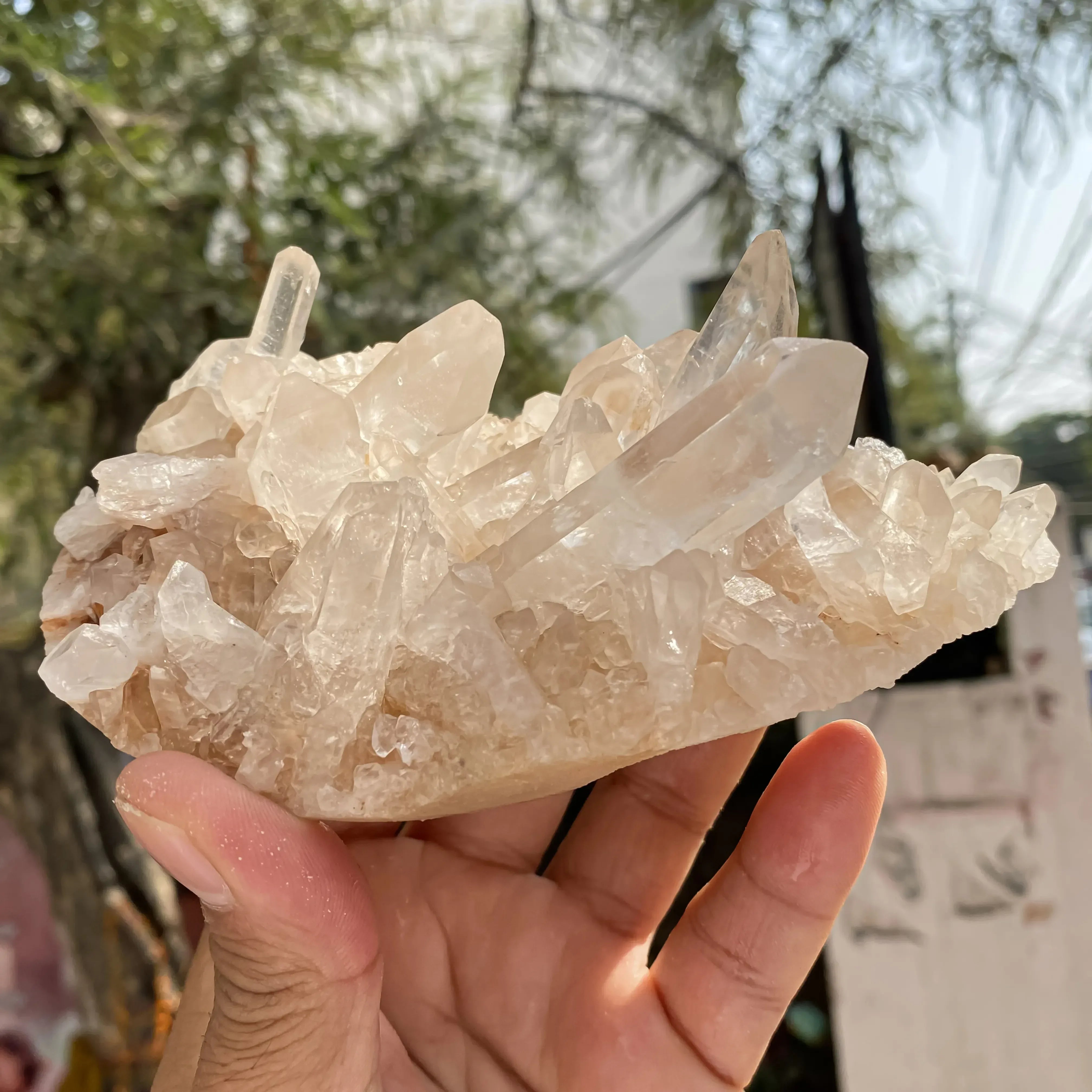 Natural Pink Quartz Cluster 450g Himalayan Quartz