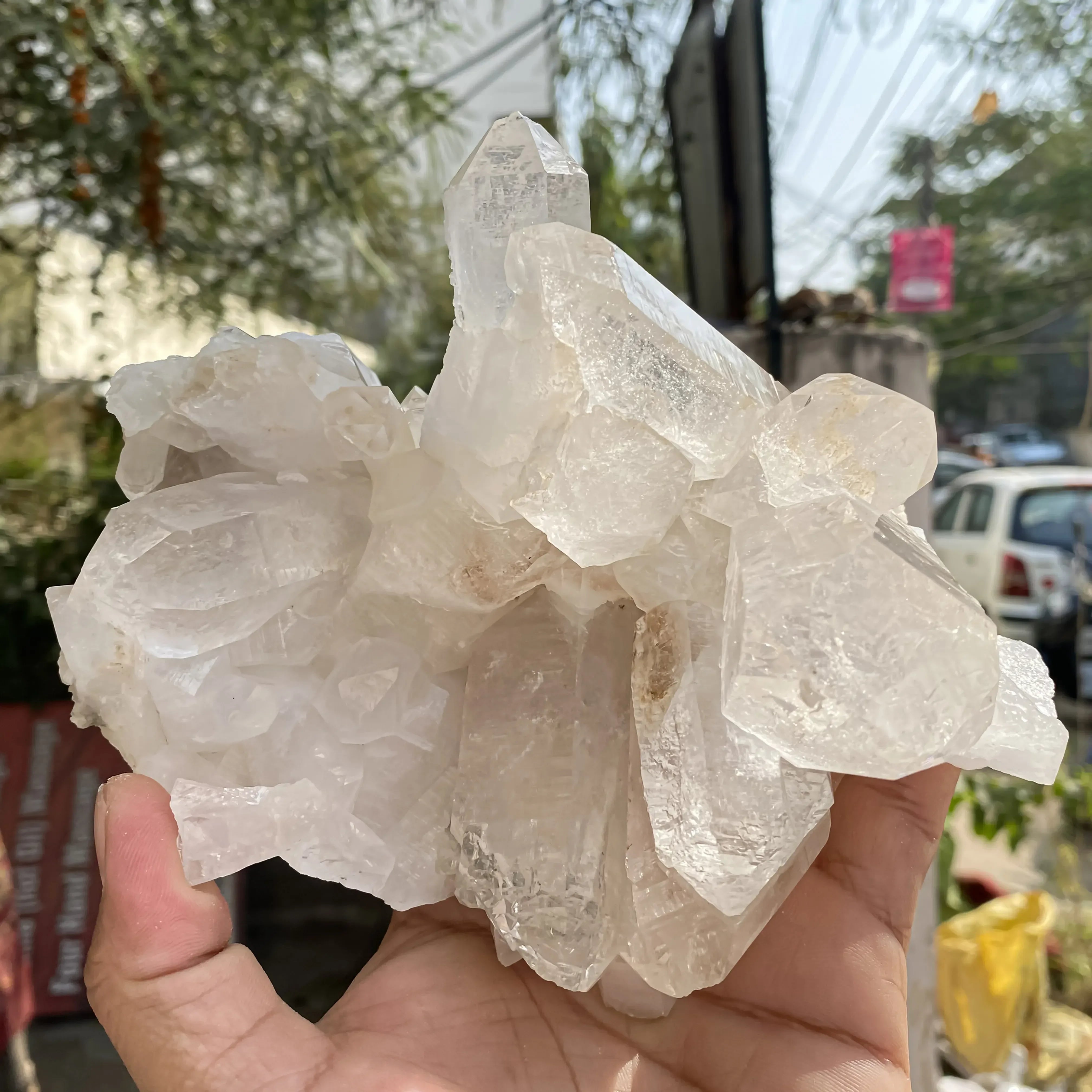 Natural White Quartz Cluster 1160g Himalayan Quartz