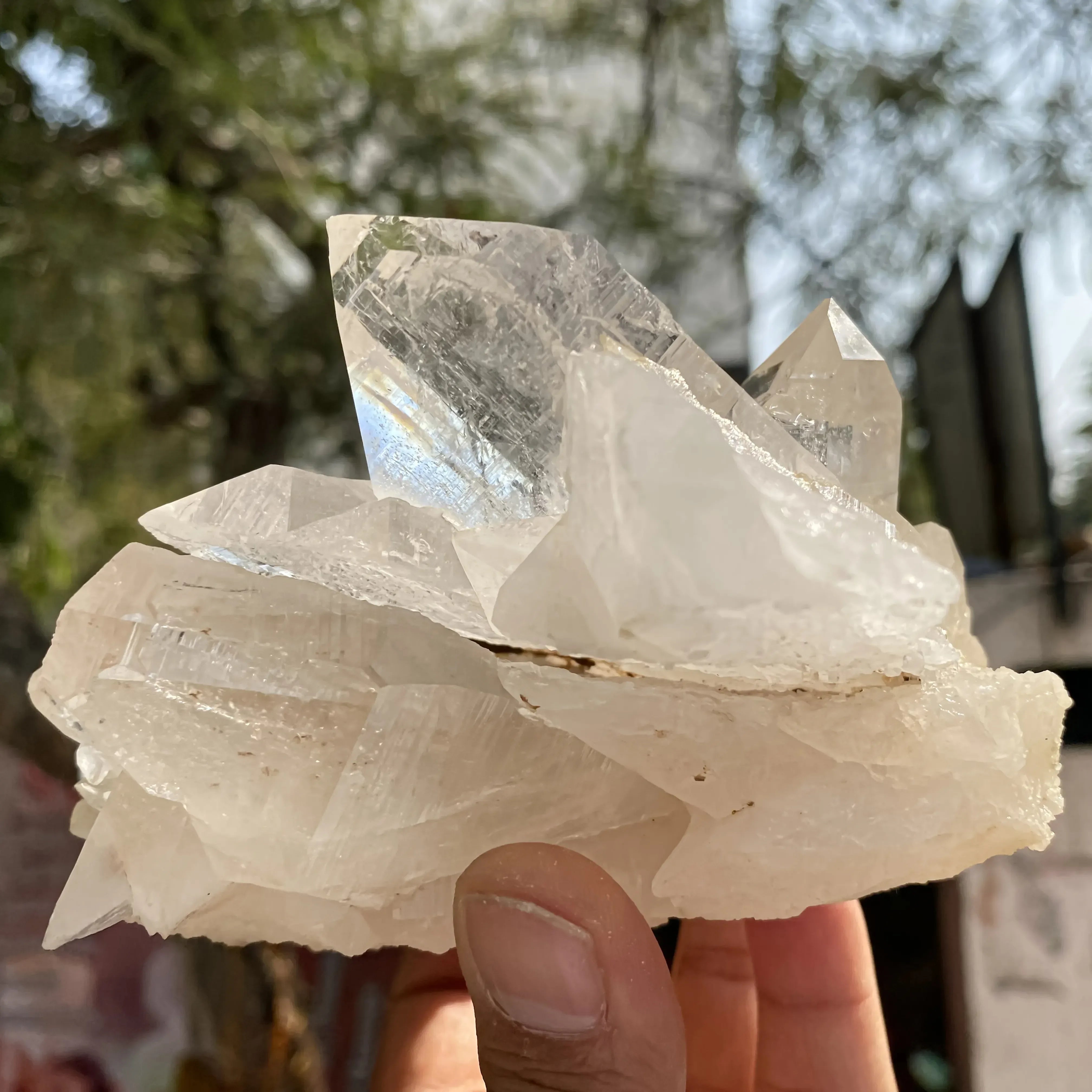 Natural White Quartz Cluster 1160g Himalayan Quartz