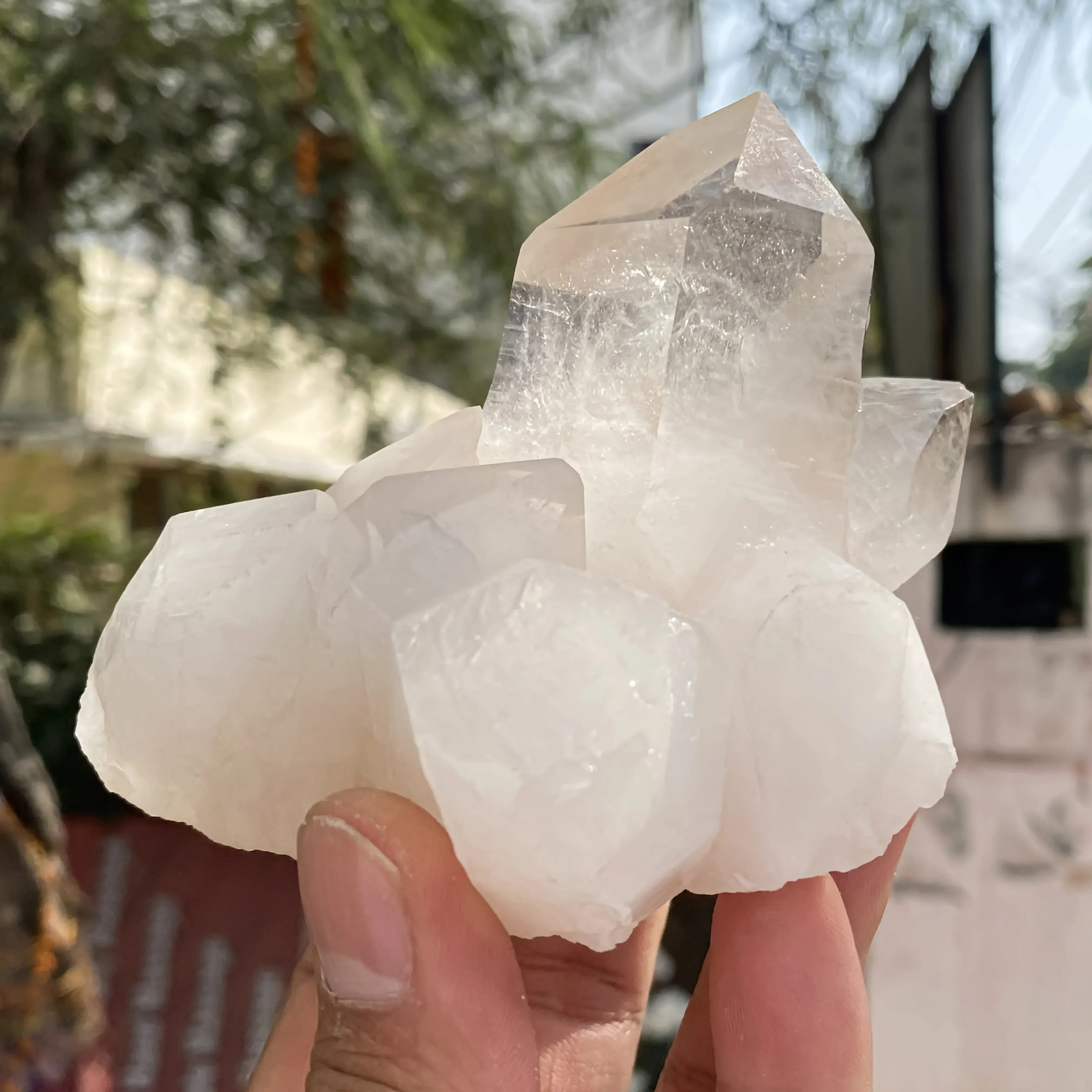 White Quartz Cluster 429g Himalayan Quartz