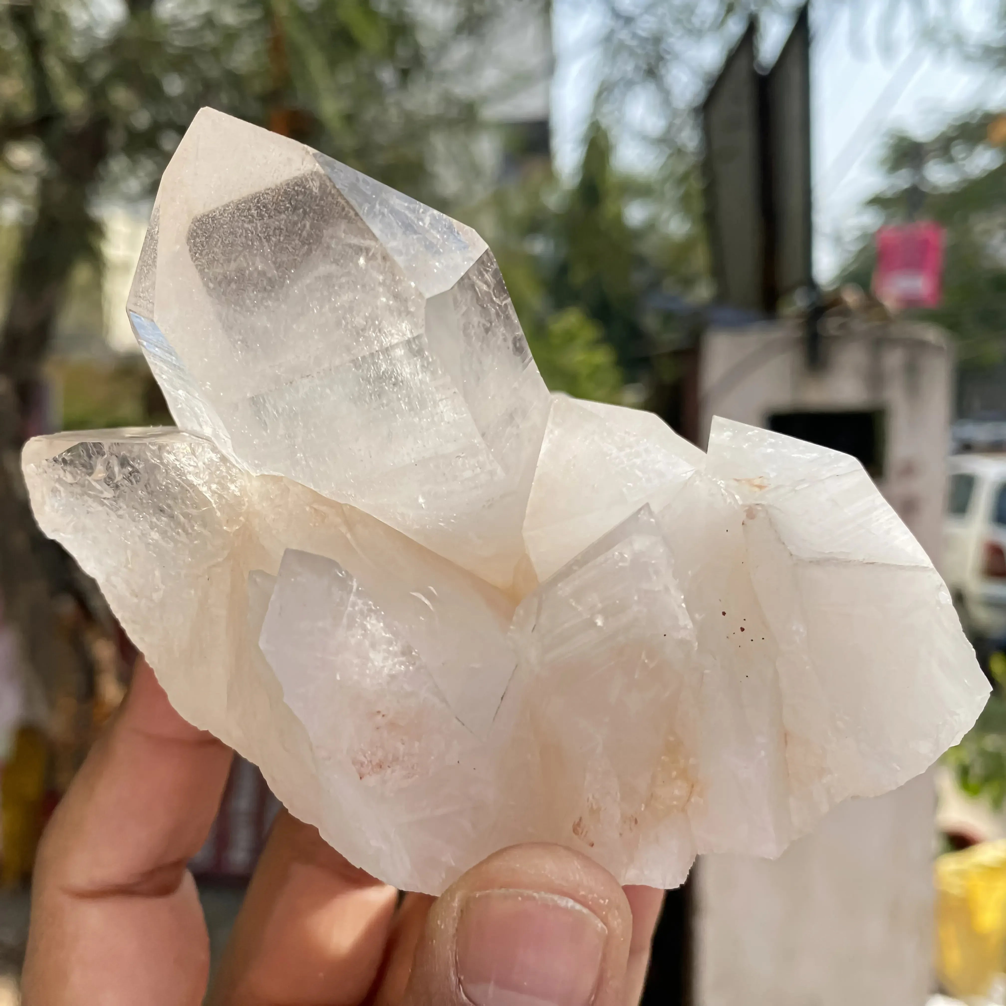 White Quartz Cluster 429g Himalayan Quartz