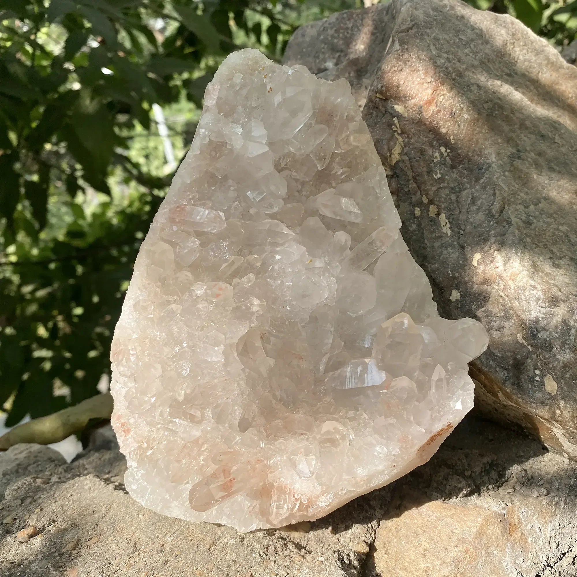 Natural Pink Quartz Cluster 1680g Himalayan Quartz