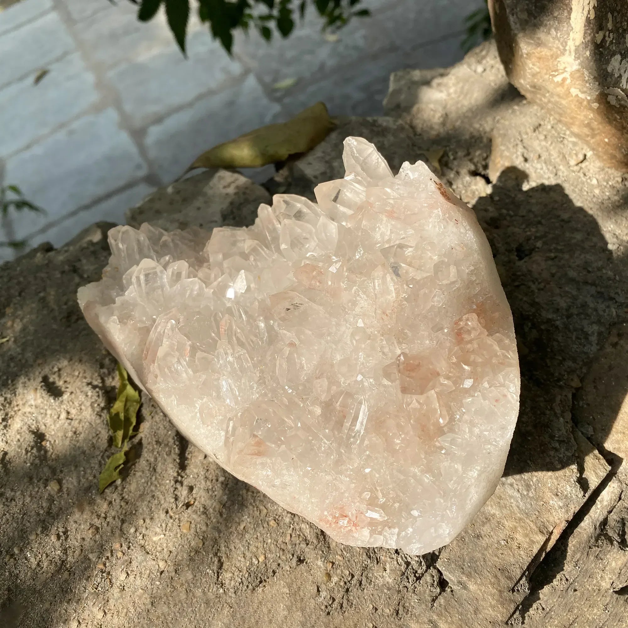 Natural Pink Quartz Cluster 1680g Himalayan Quartz