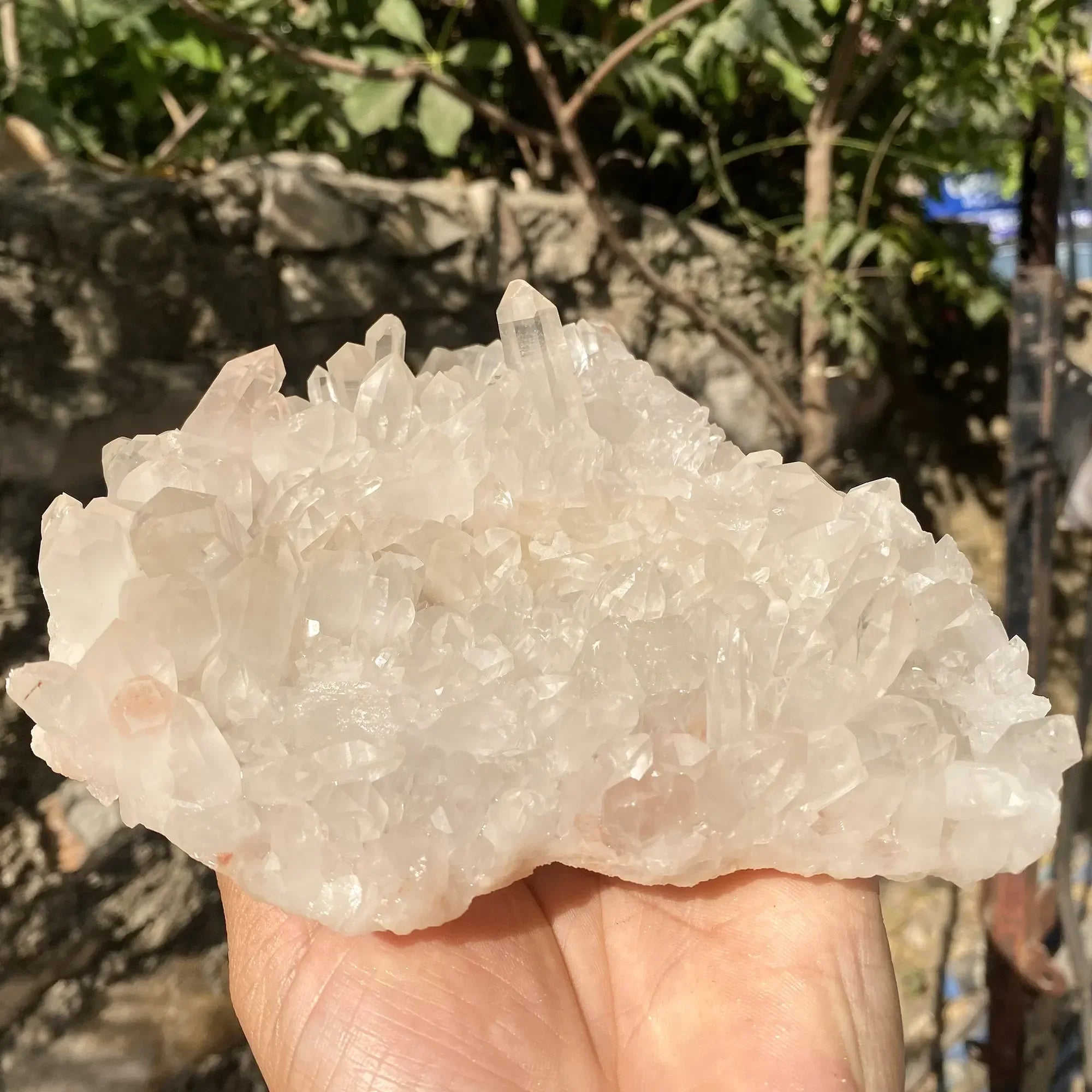 Natural Pink Quartz Cluster 1220g Himalayan Quartz