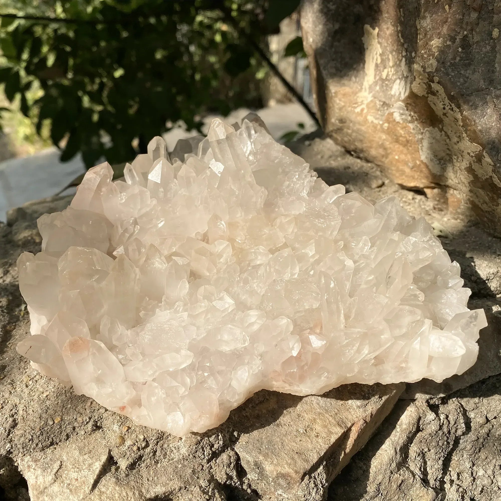 Natural Pink Quartz Cluster 1220g Himalayan Quartz