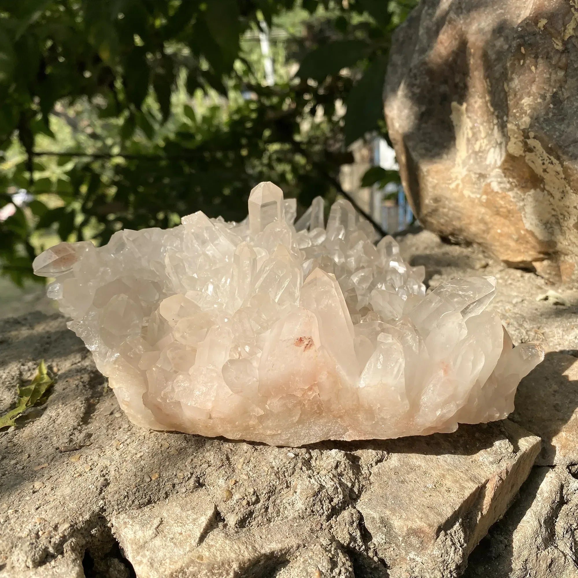 Natural Pink Quartz Cluster 1220g Himalayan Quartz