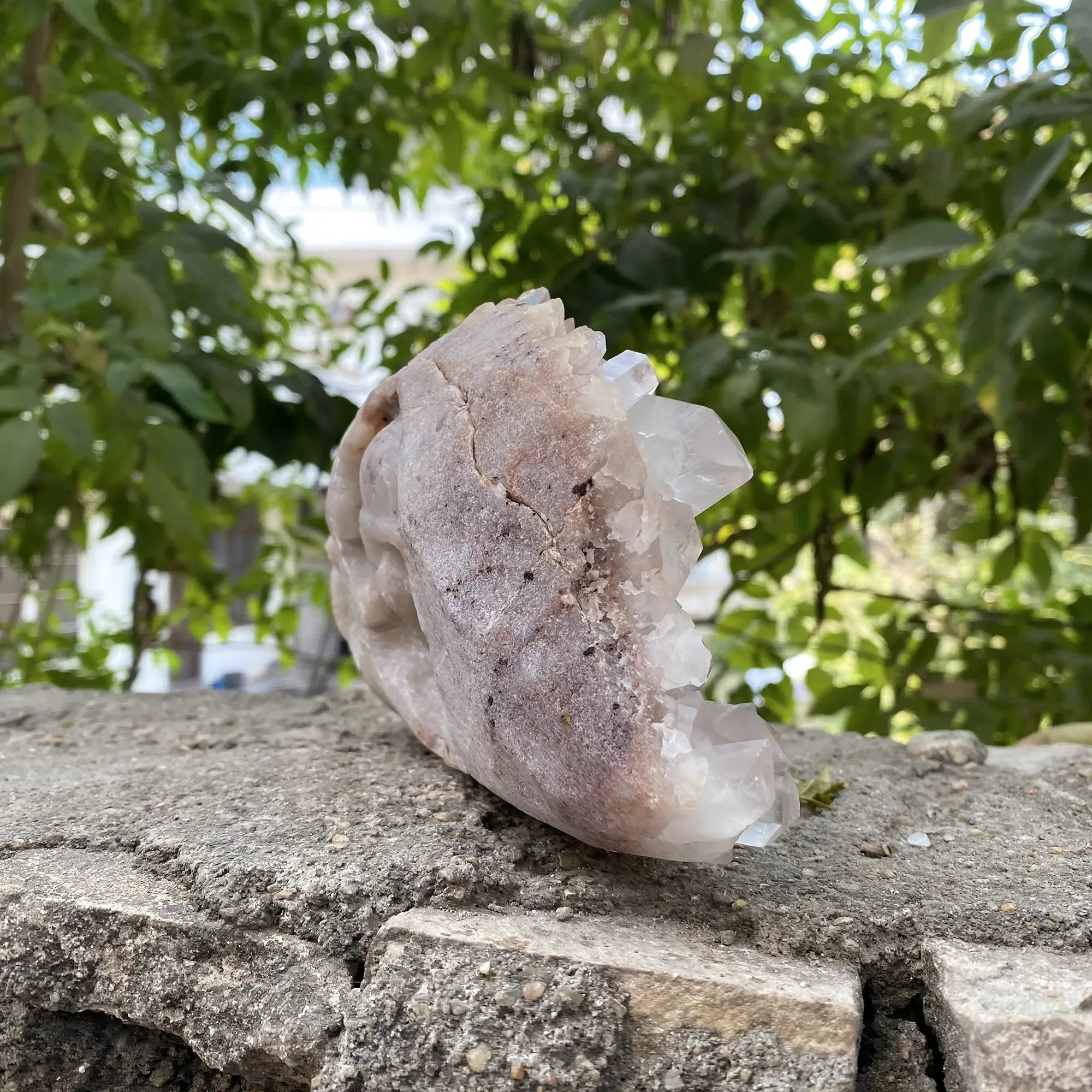 Natural Pink Quartz Skull Cluster 1590g Himalayan Quartz