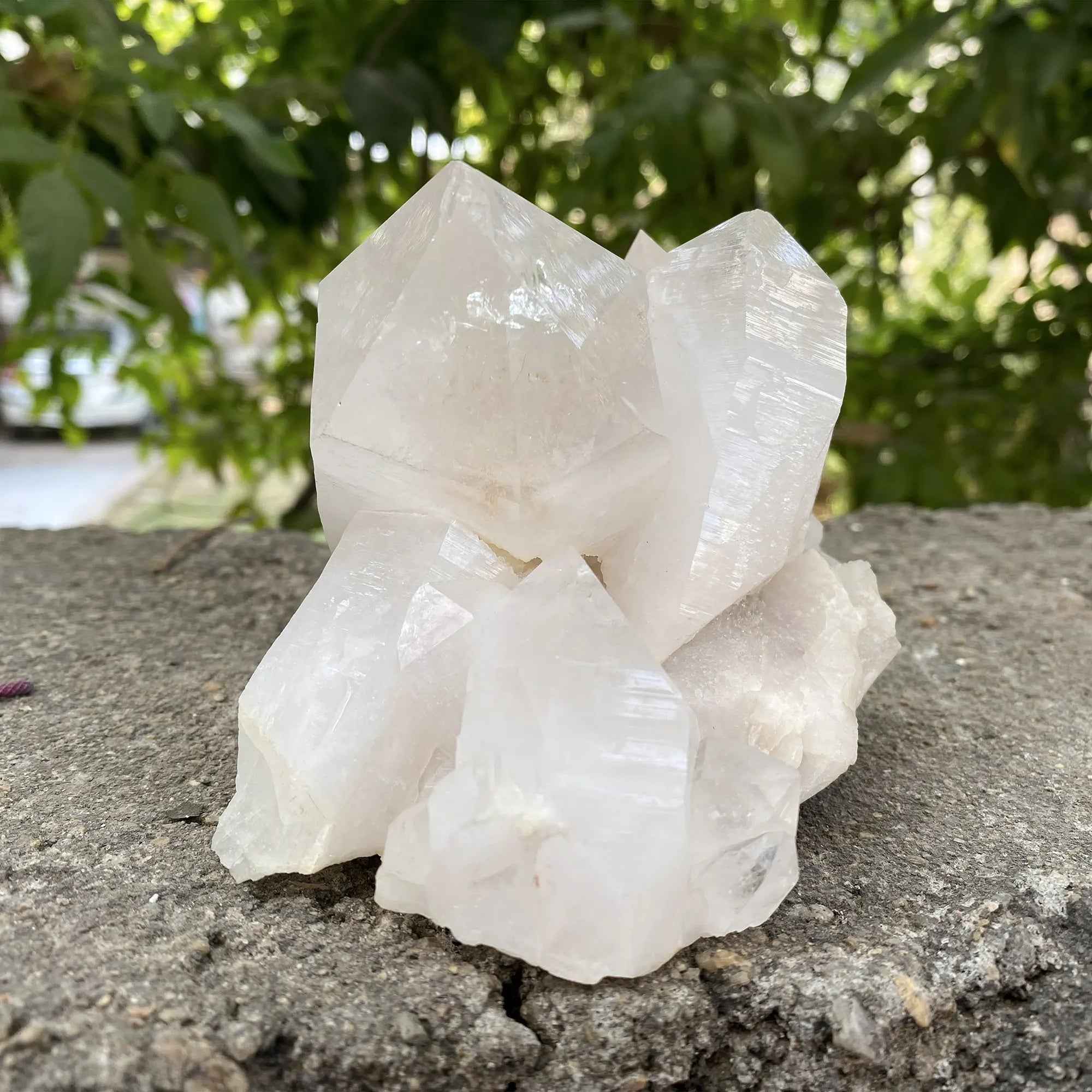 Natural White Samadhi Quartz Crystal Specimen Himalayan Raw Mineral Collector