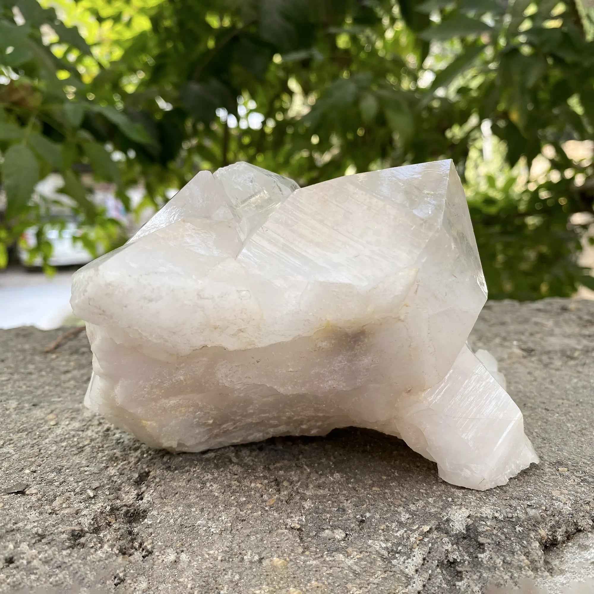 Natural White Samadhi Quartz Crystal Specimen Himalayan Raw Mineral Collector