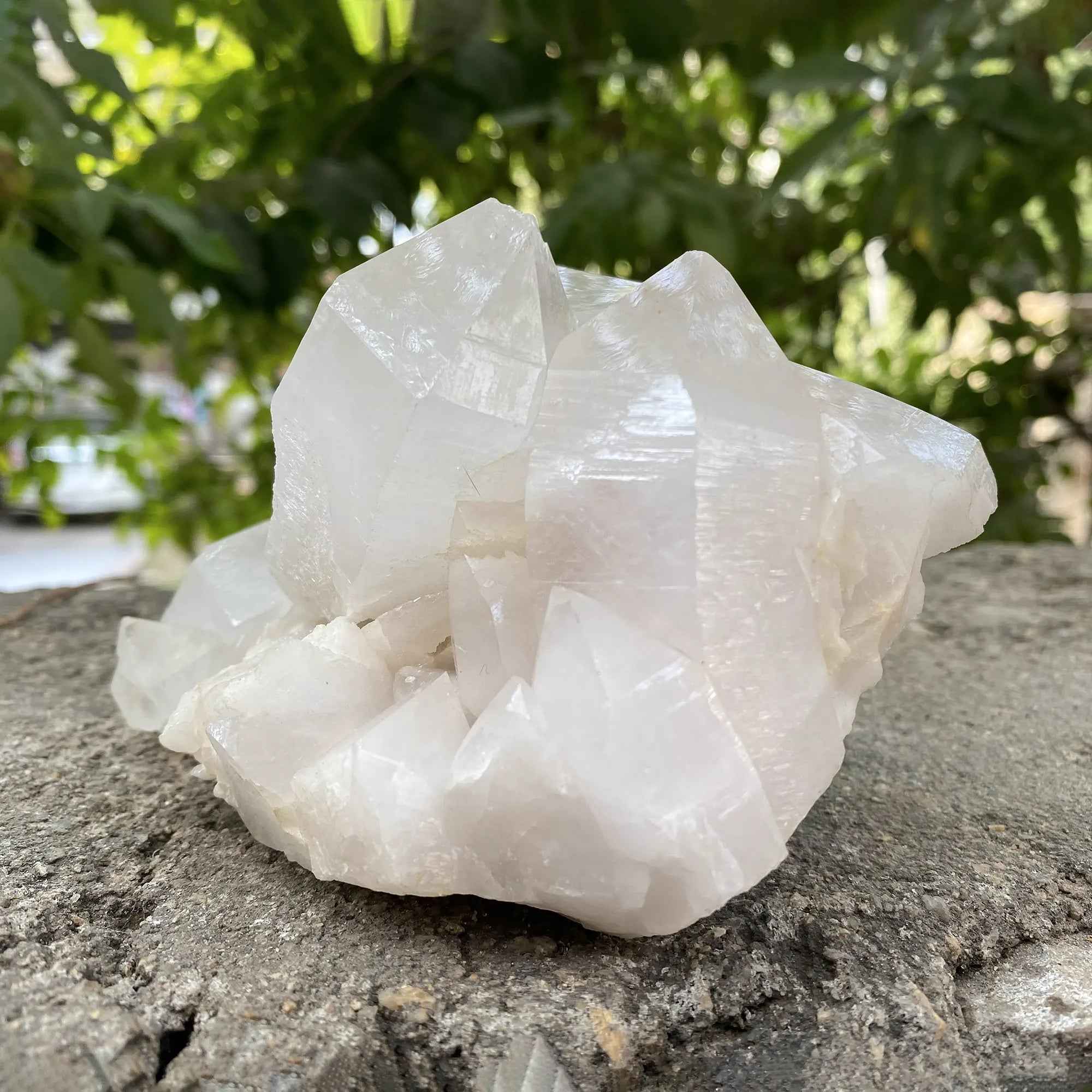 Natural White Samadhi Quartz Crystal Specimen Himalayan Raw Mineral Collector