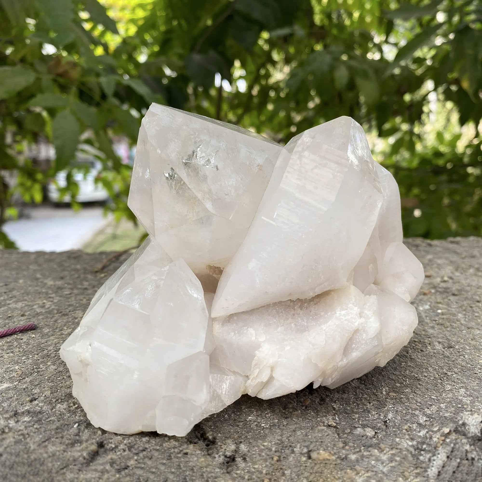 Natural White Samadhi Quartz Crystal Specimen Himalayan Raw Mineral Collector