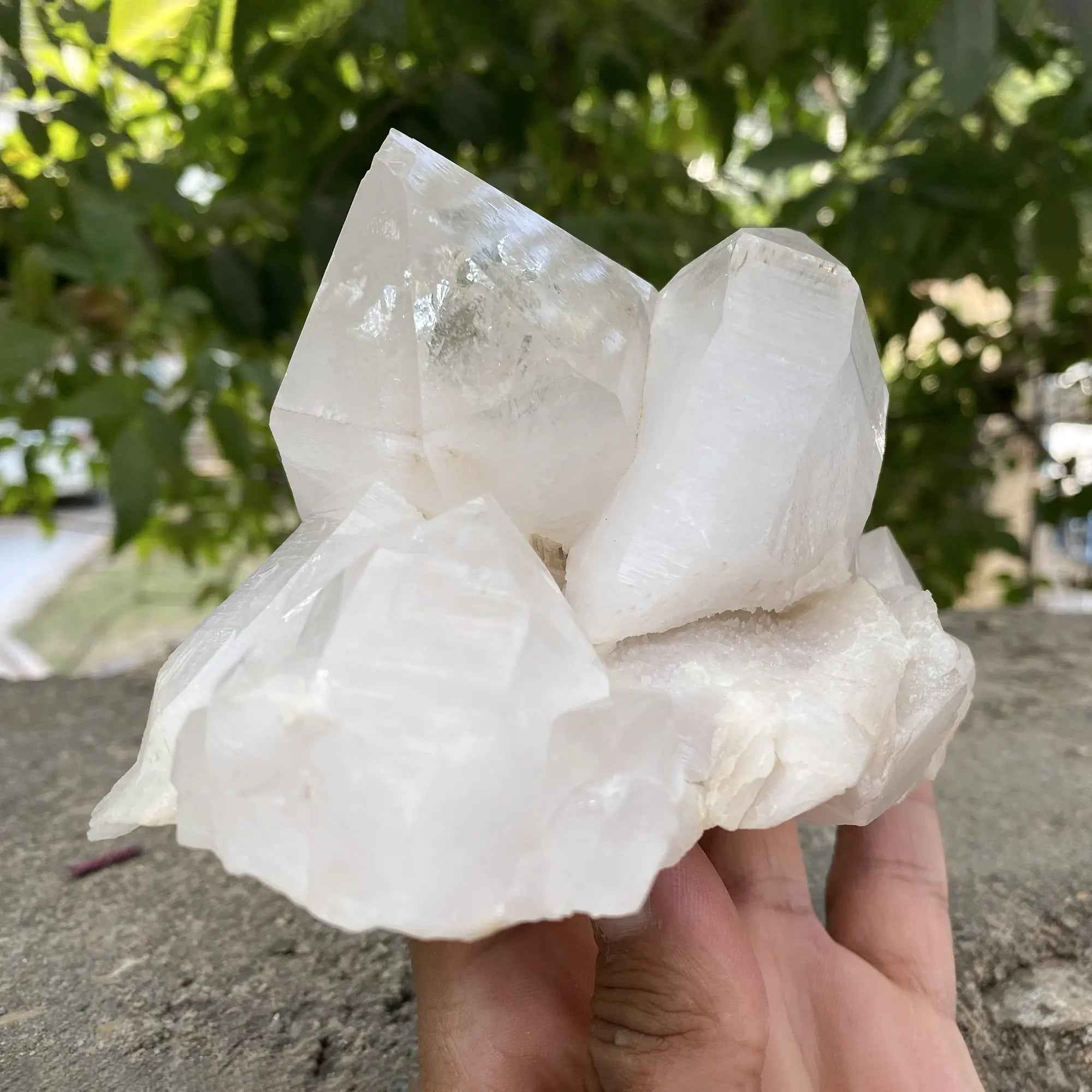 Natural White Samadhi Quartz Crystal Specimen Himalayan Raw Mineral Collector