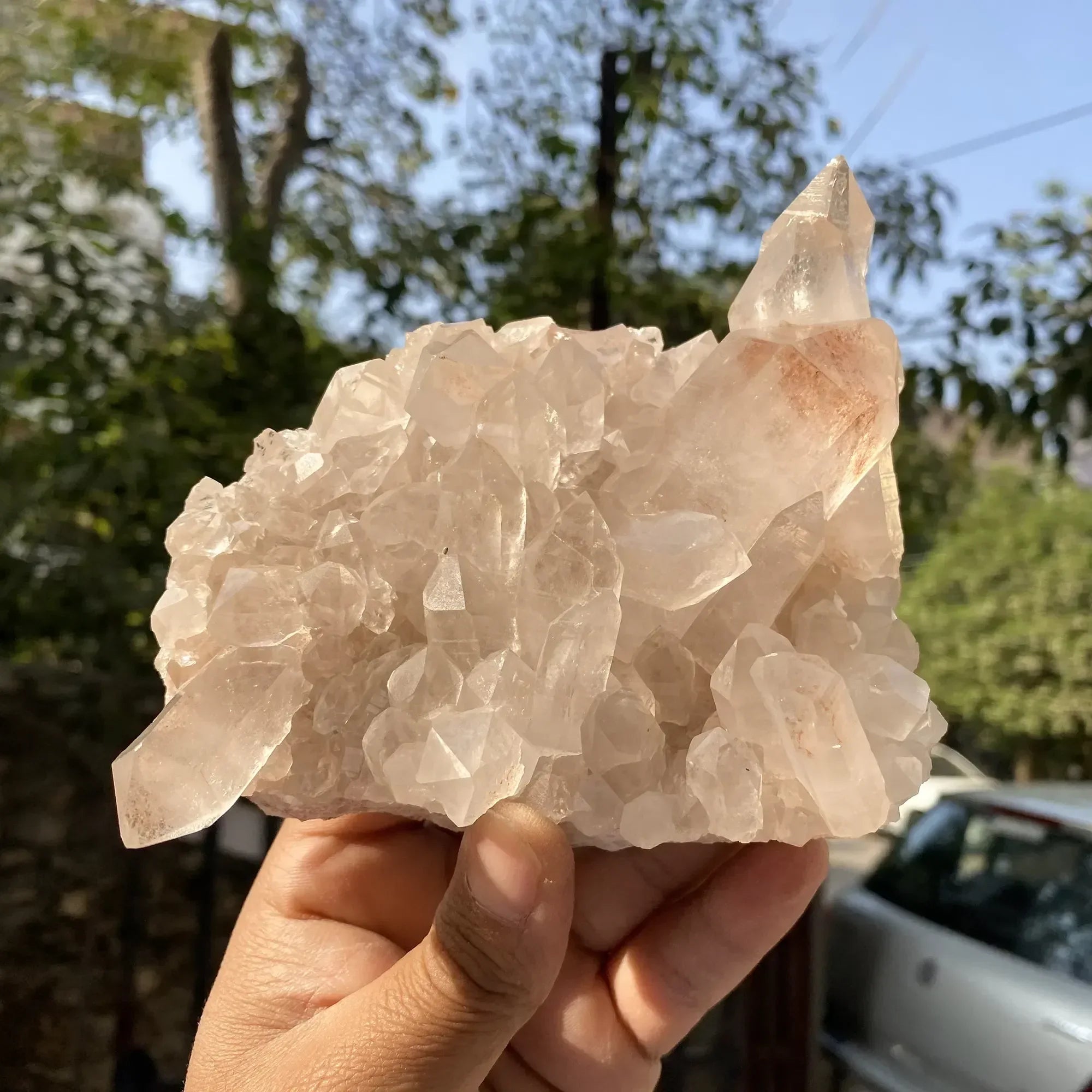 Natural Pink Quartz Cluster 720g Himalayan Quartz