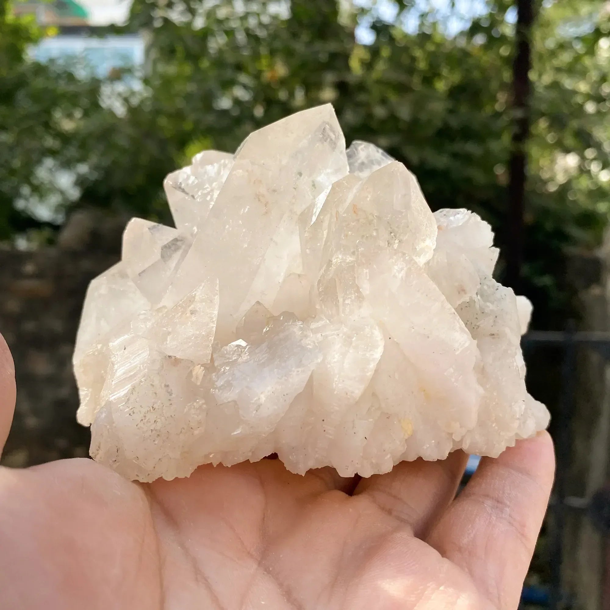 White Quartz with Phantom Cluster 795g Himalayan Quartz