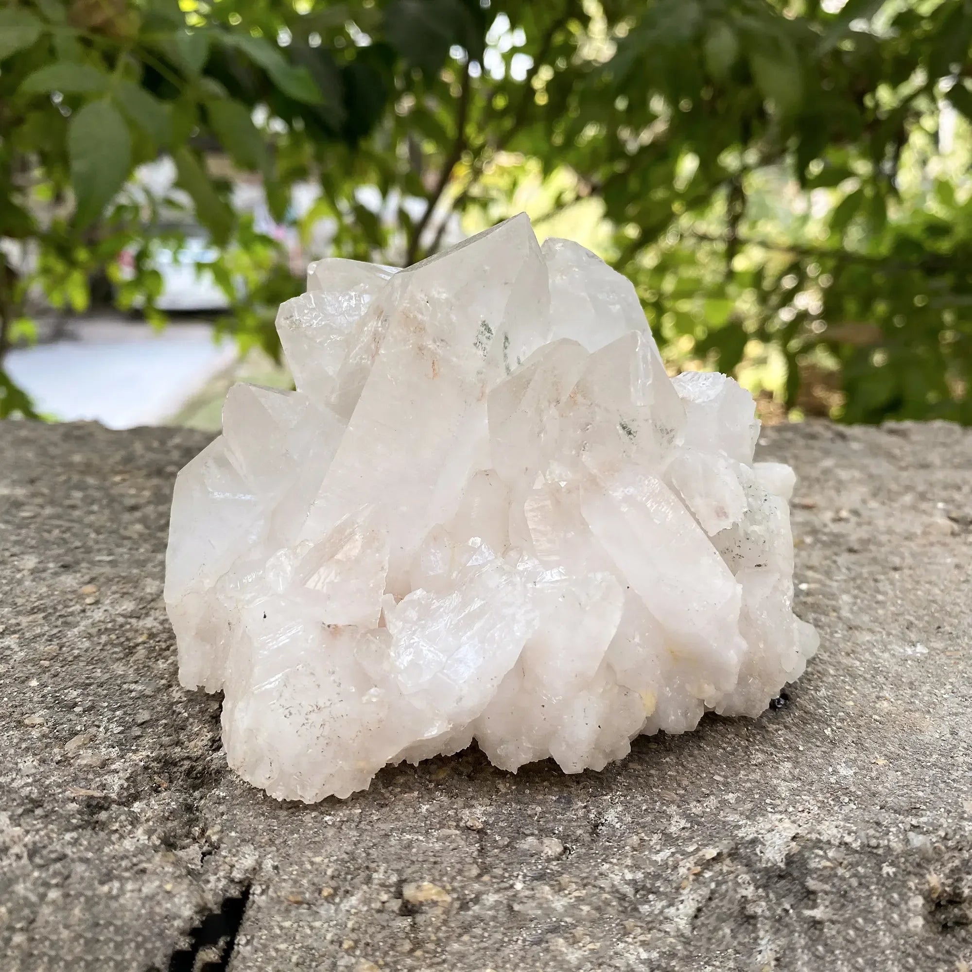 White Quartz with Phantom Cluster 795g Himalayan Quartz