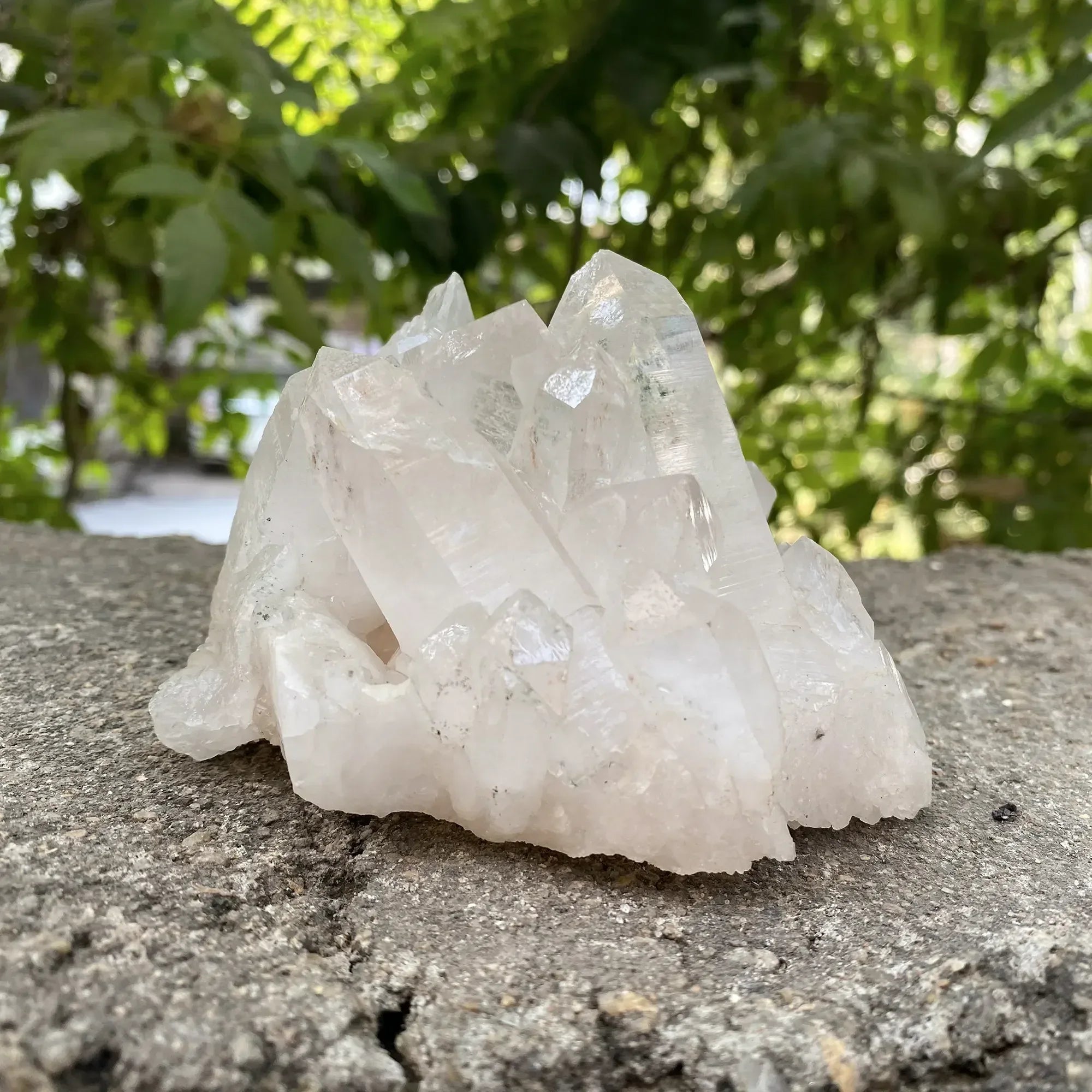 White Quartz with Phantom Cluster 795g Himalayan Quartz