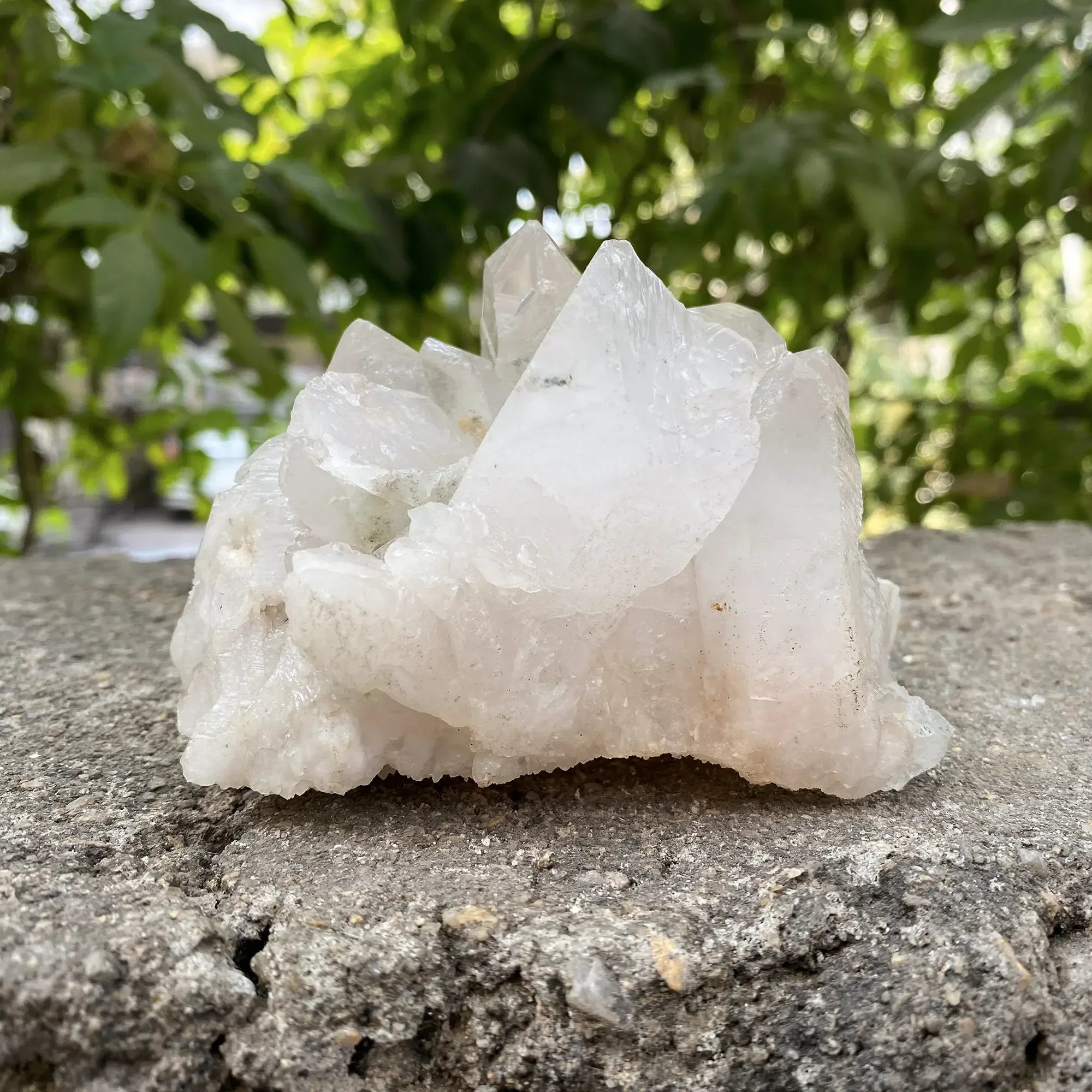 White Quartz with Phantom Cluster 795g Himalayan Quartz