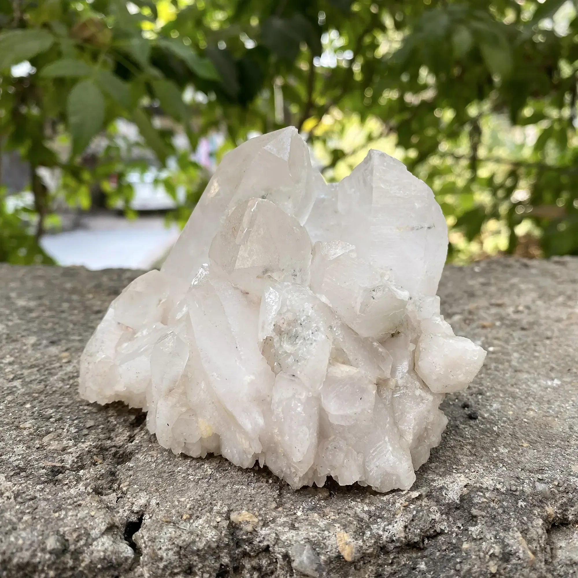 White Quartz with Phantom Cluster 795g Himalayan Quartz
