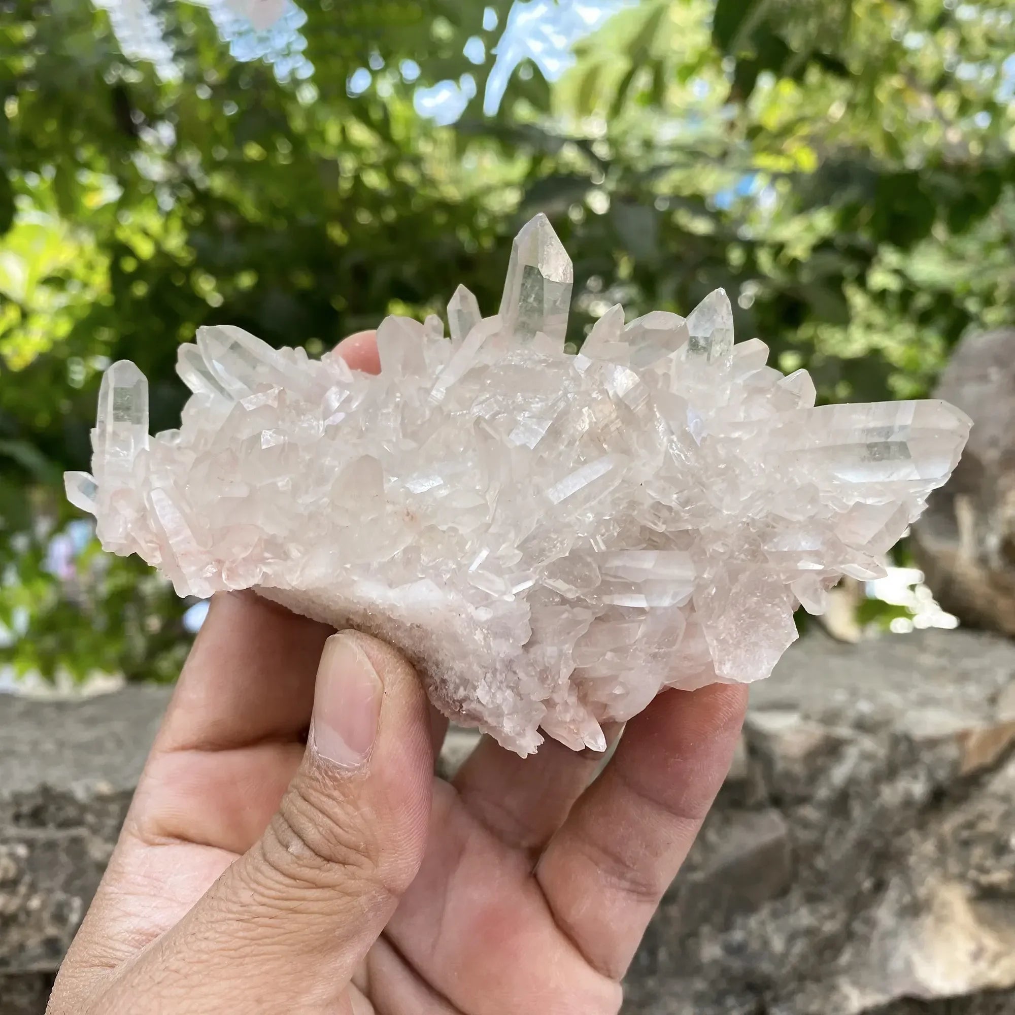 Natural Pink Quartz Cluster 210g Himalayan Quartz