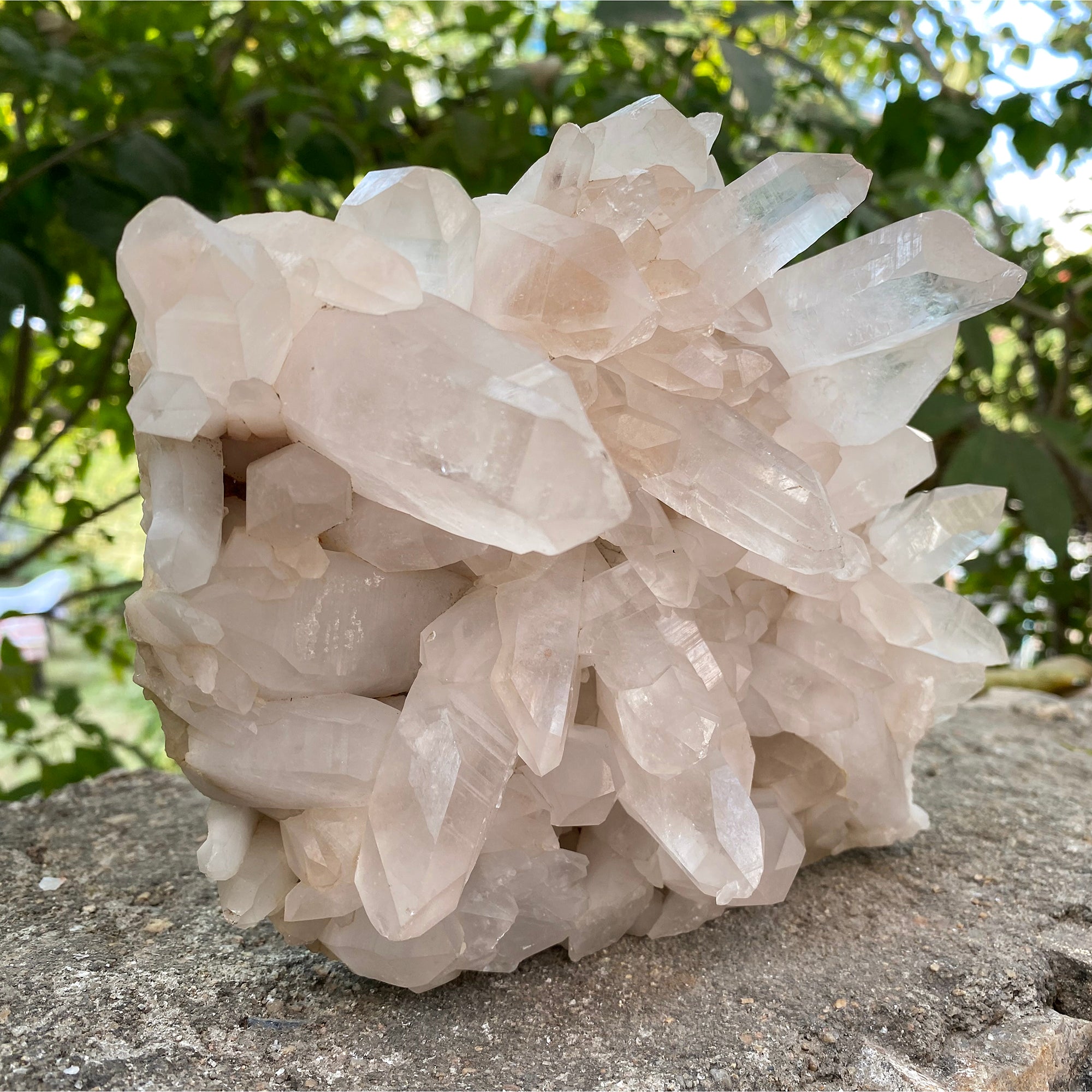 Natural Himalayan Pink Quartz Cluster 2175g Healing Crystal