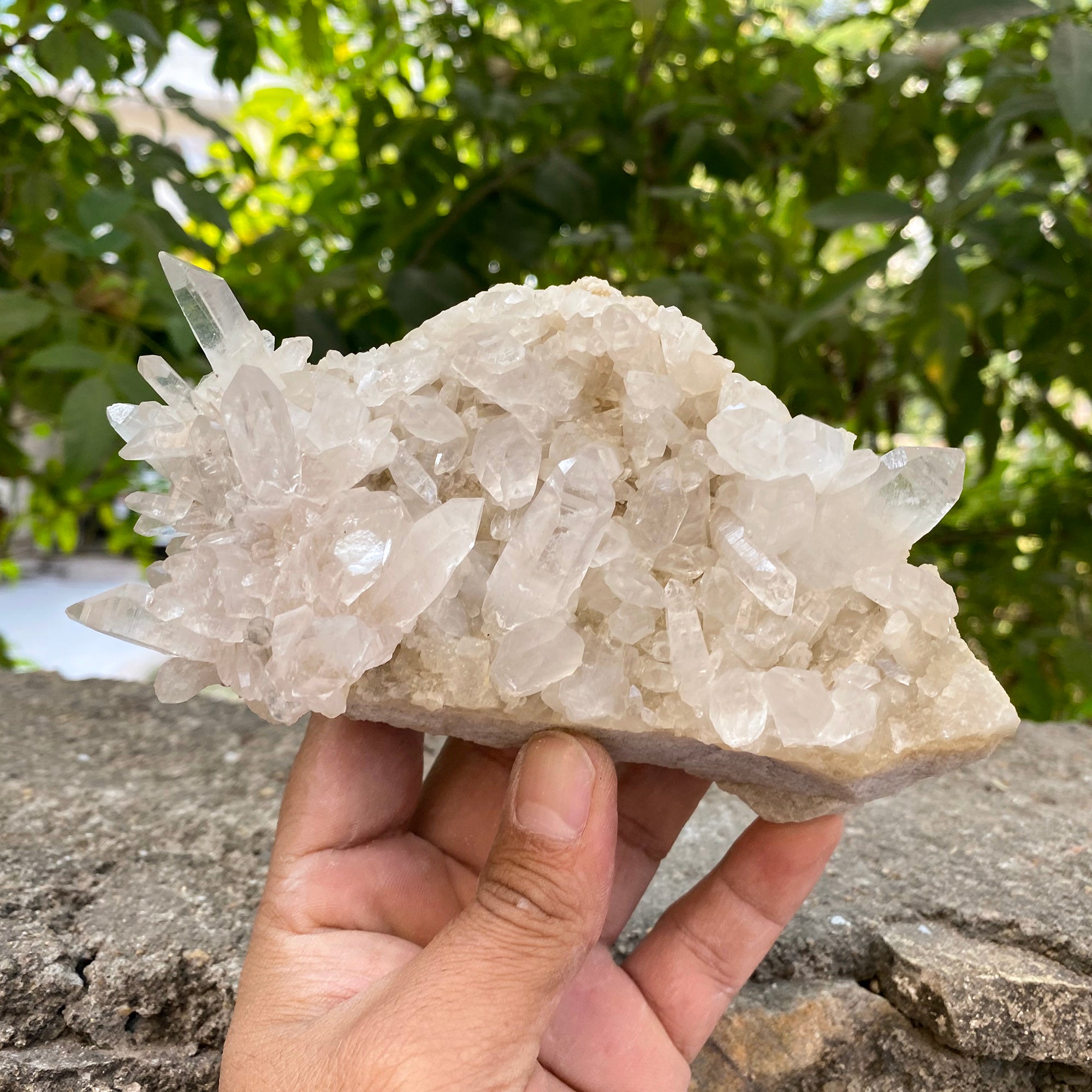 Natural Himalayan White Quartz Cluster 1955g Healing Crystal