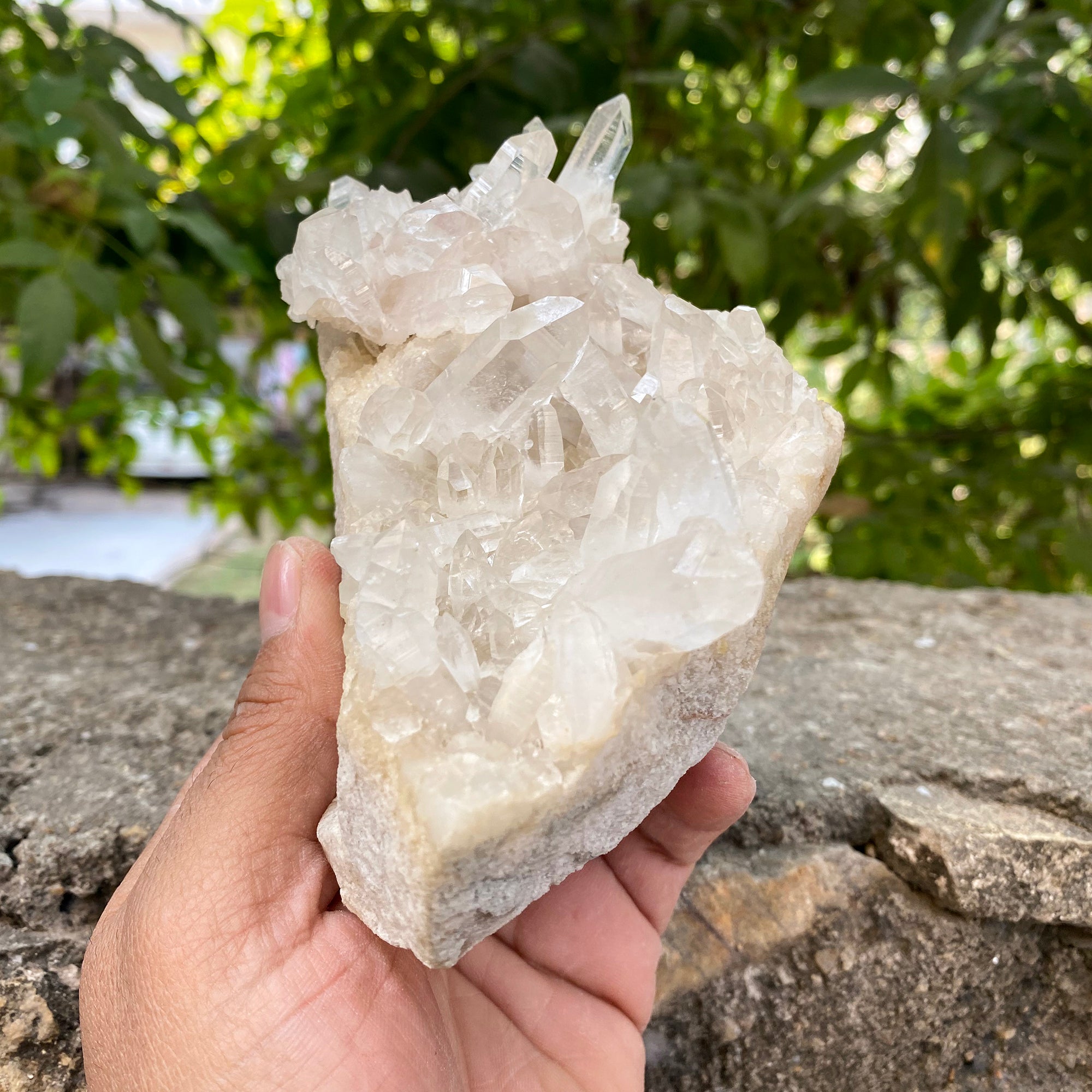 Natural Himalayan White Quartz Cluster 1955g Healing Crystal