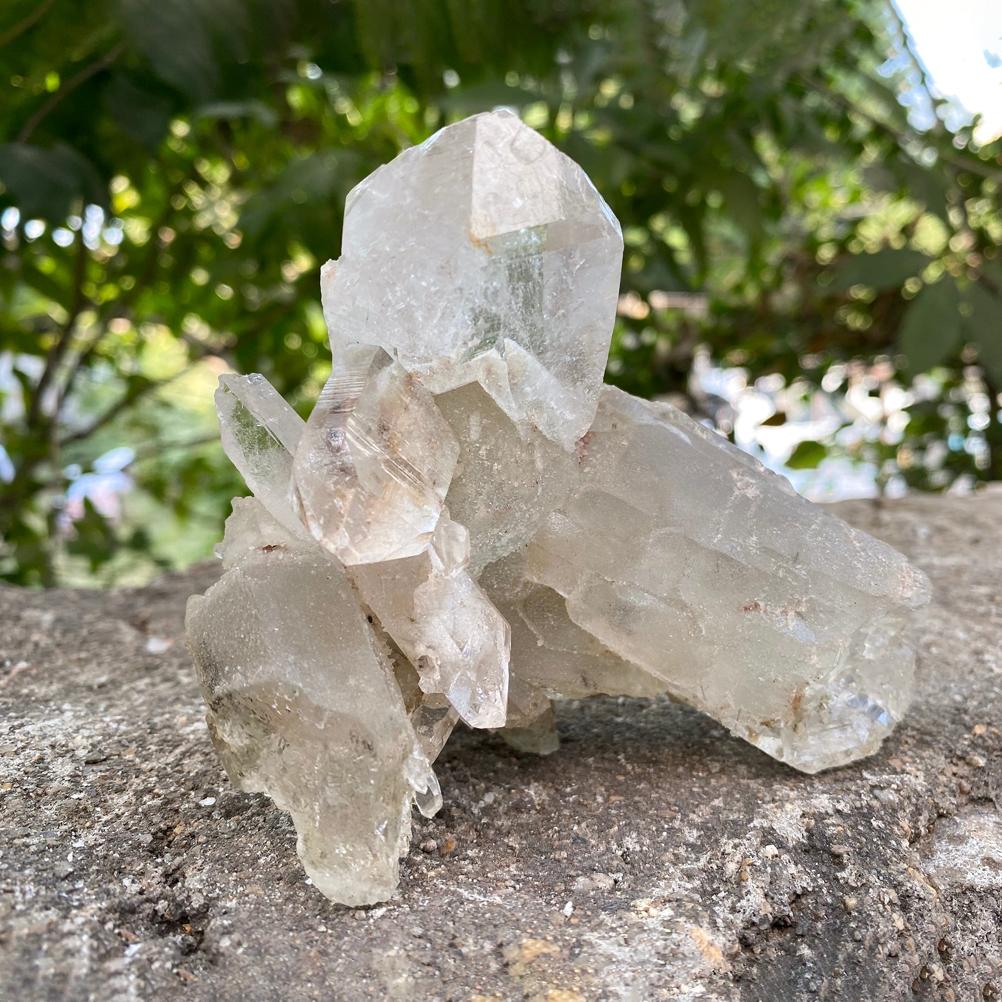Natural Himalayan Chlorite Quartz with Phantom 410g Healing Crystal