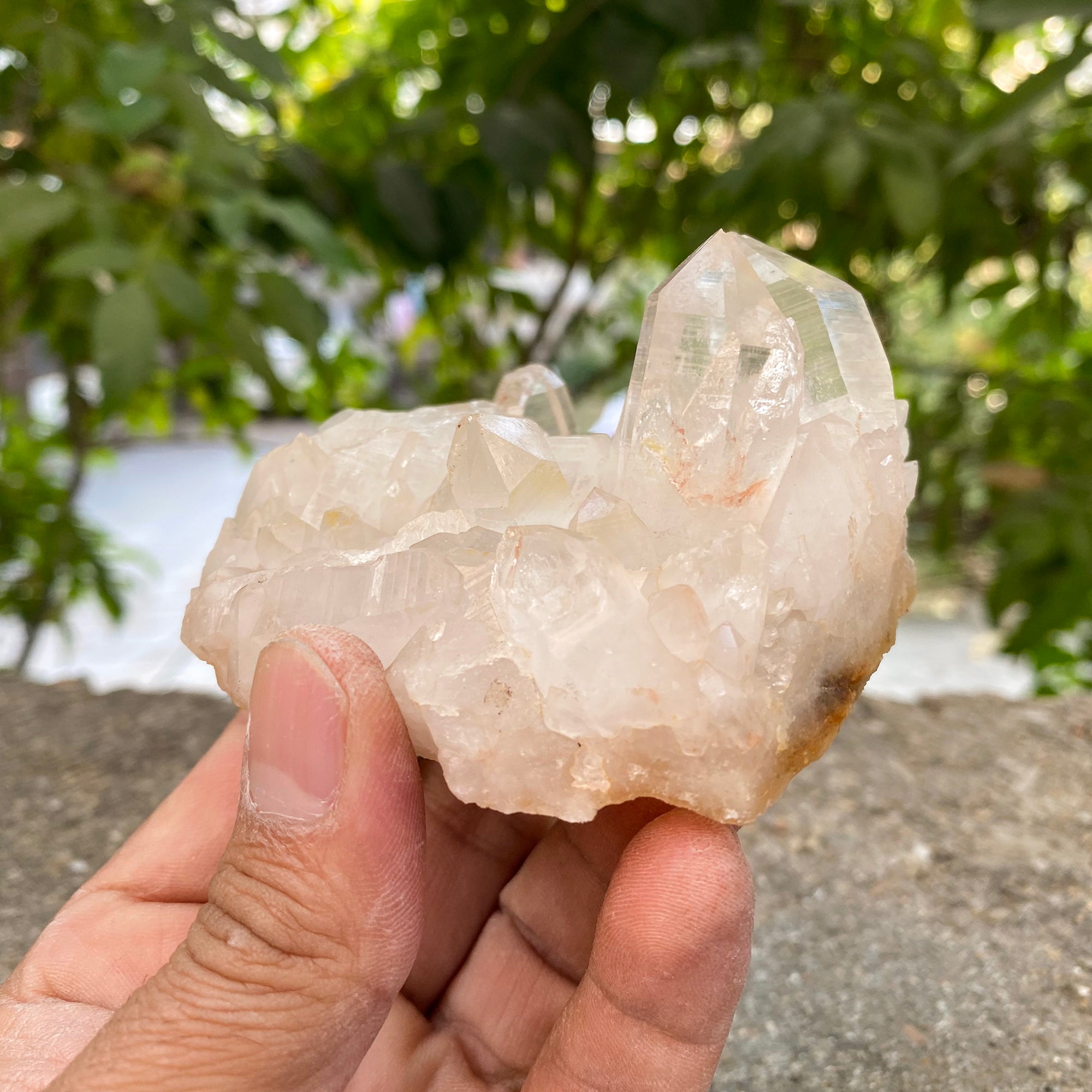 Natural Himalayan Pink Quartz Cluster 260g Healing Crystal