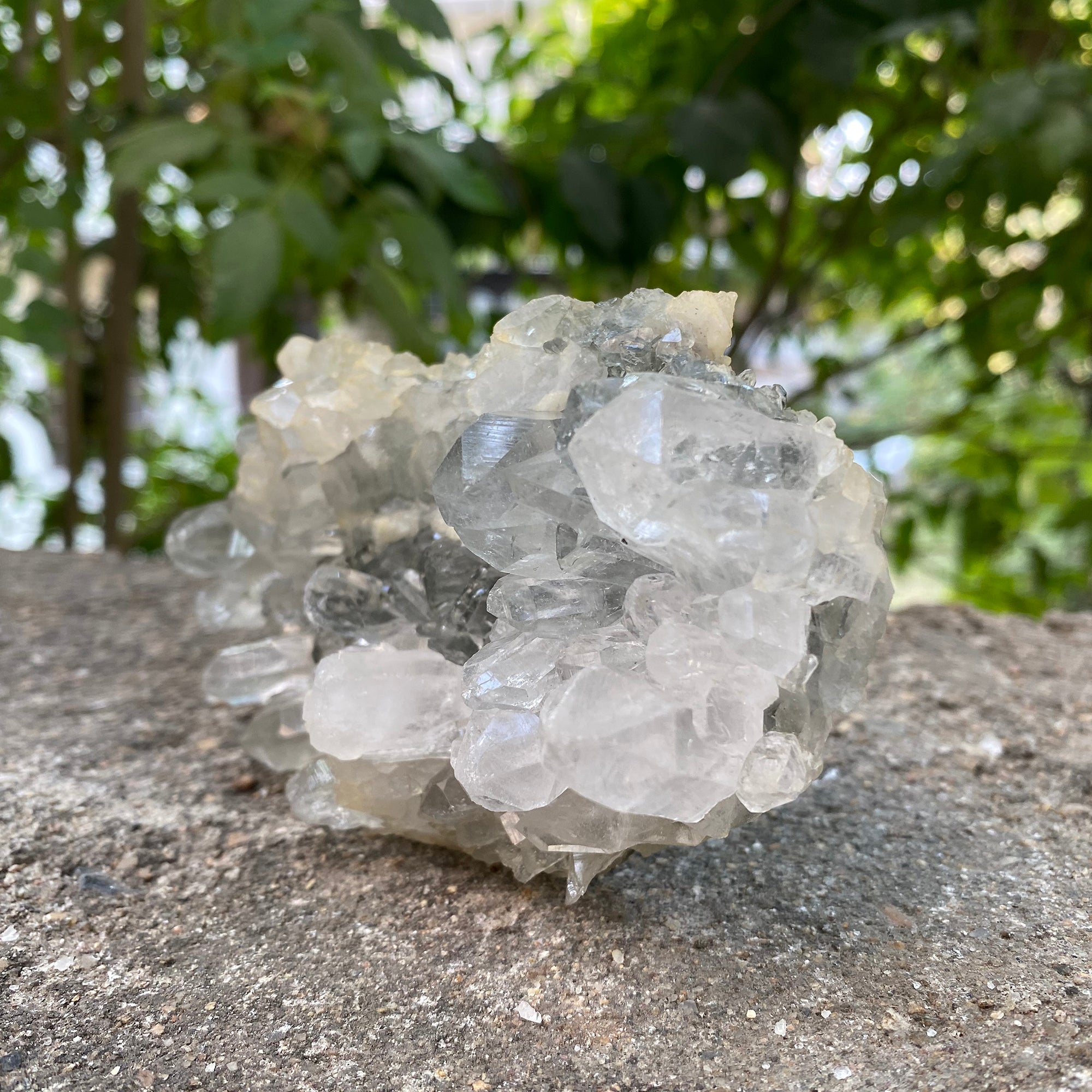 Natural Himalayan Green Chlorite Quartz Cluster 460g Healing Crystal