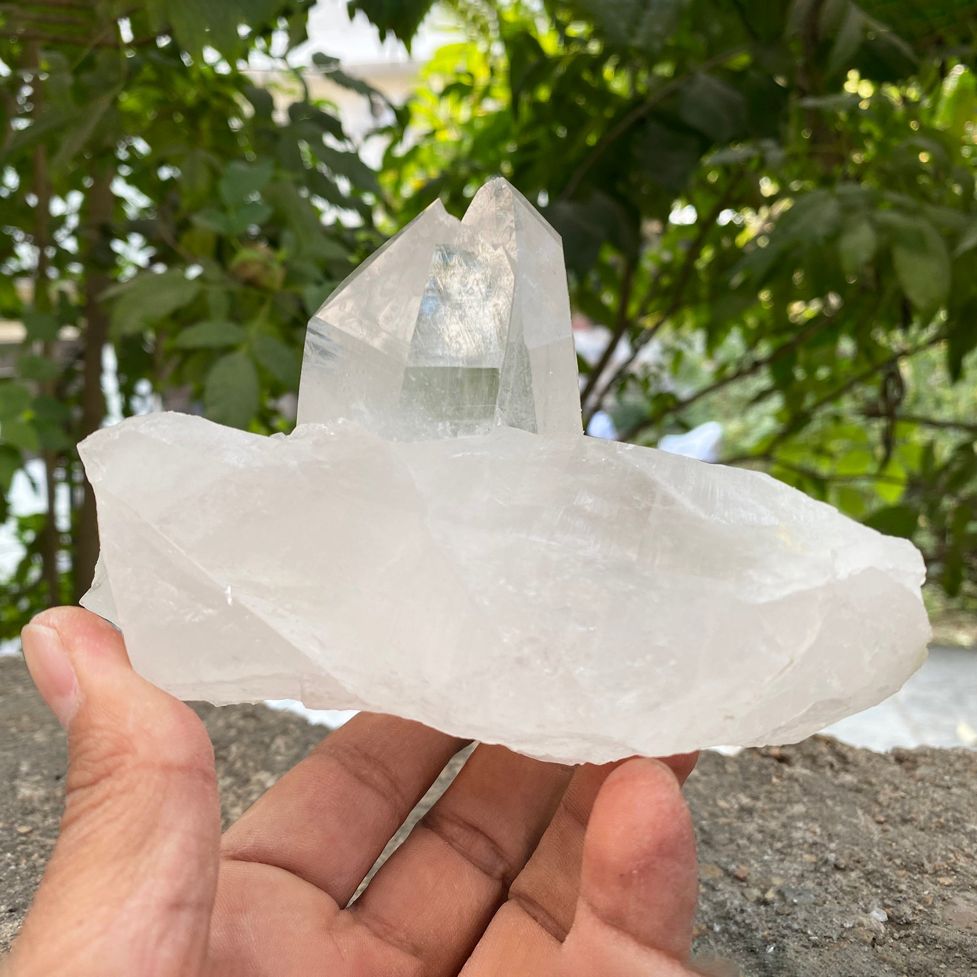 Natural Himalayan White Quartz Cluster 920g Healing Crystal