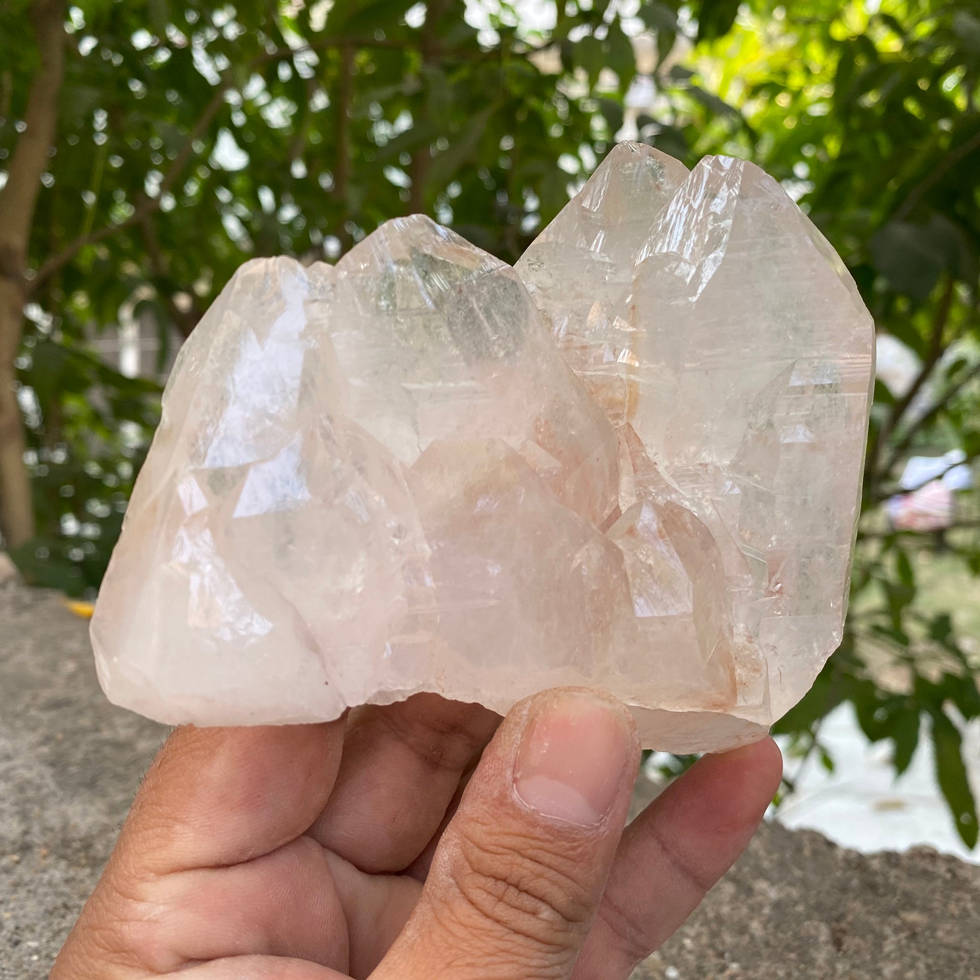 Natural Himalayan Pink Quartz Cluster 315g Healing Crystal