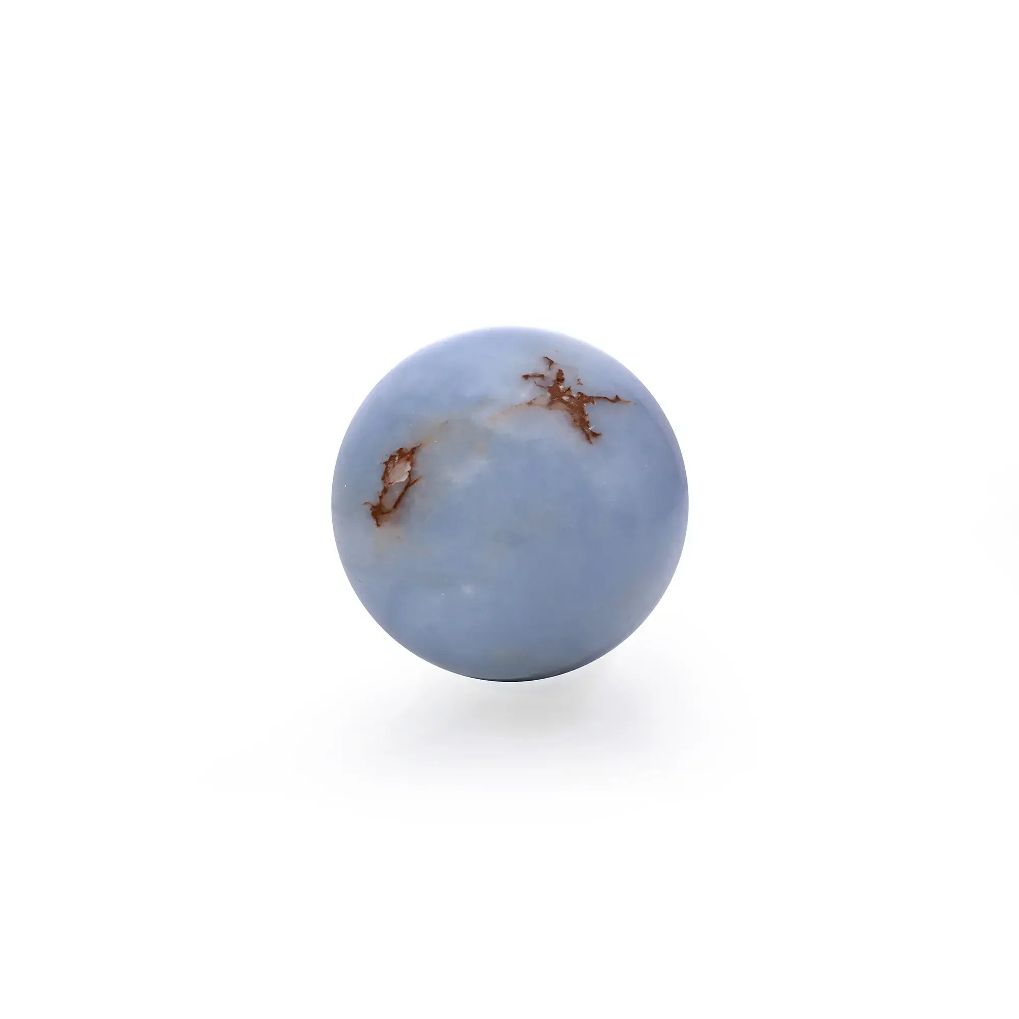 Angelite Sphere Ball – Natural Calming Crystal for Peace & Spiritual Connection sphere balls