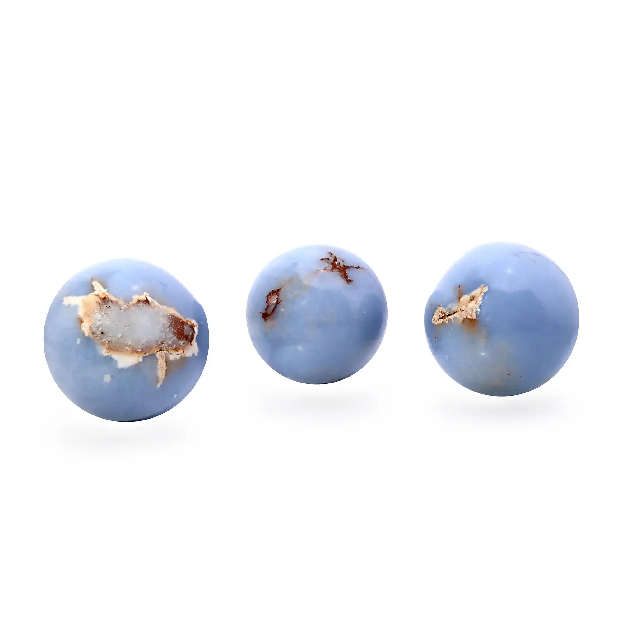 Angelite Sphere Ball – Natural Calming Crystal for Peace & Spiritual Connection sphere balls