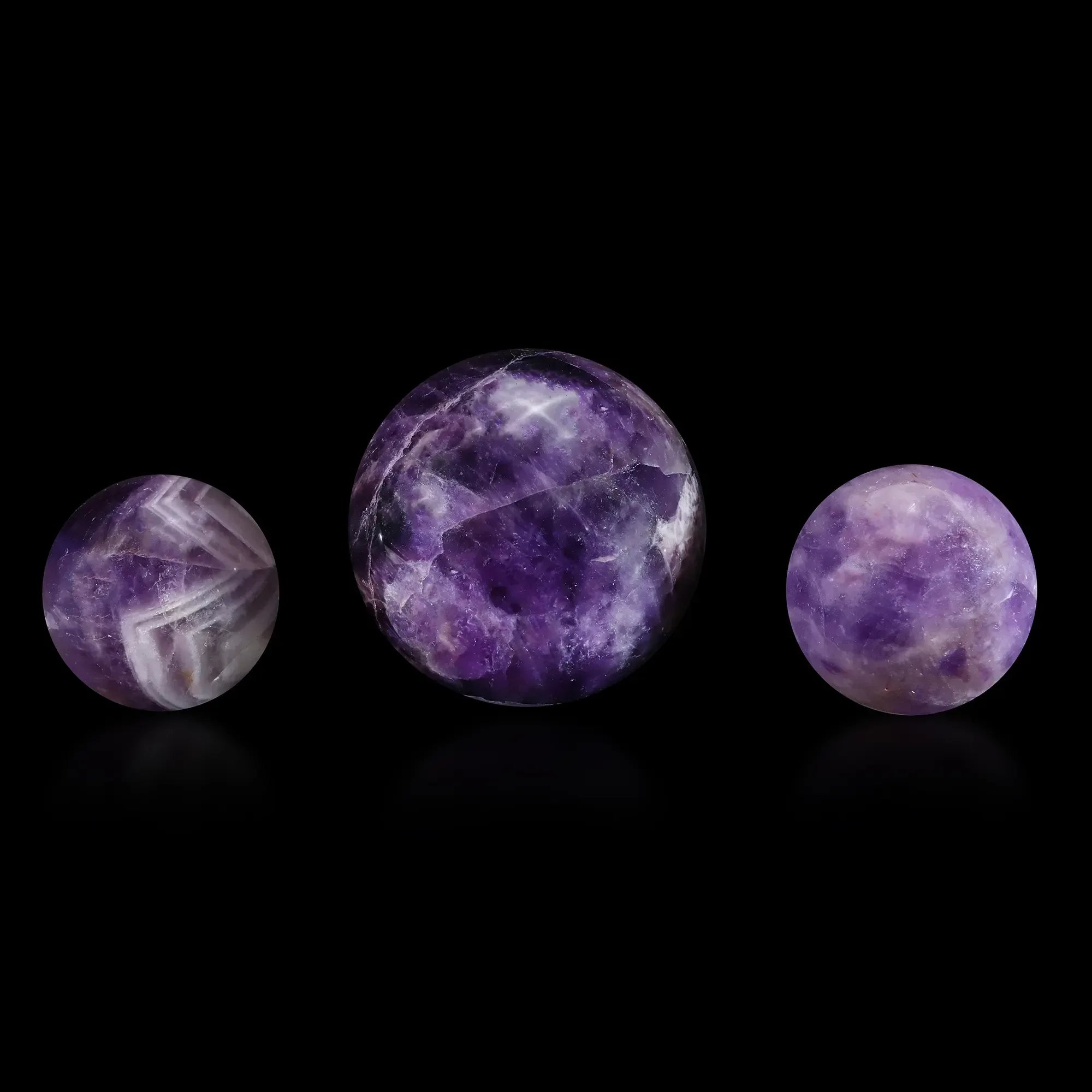 Natural Amethyst Crystal Ball – Reiki Energy Stone for Home & Office