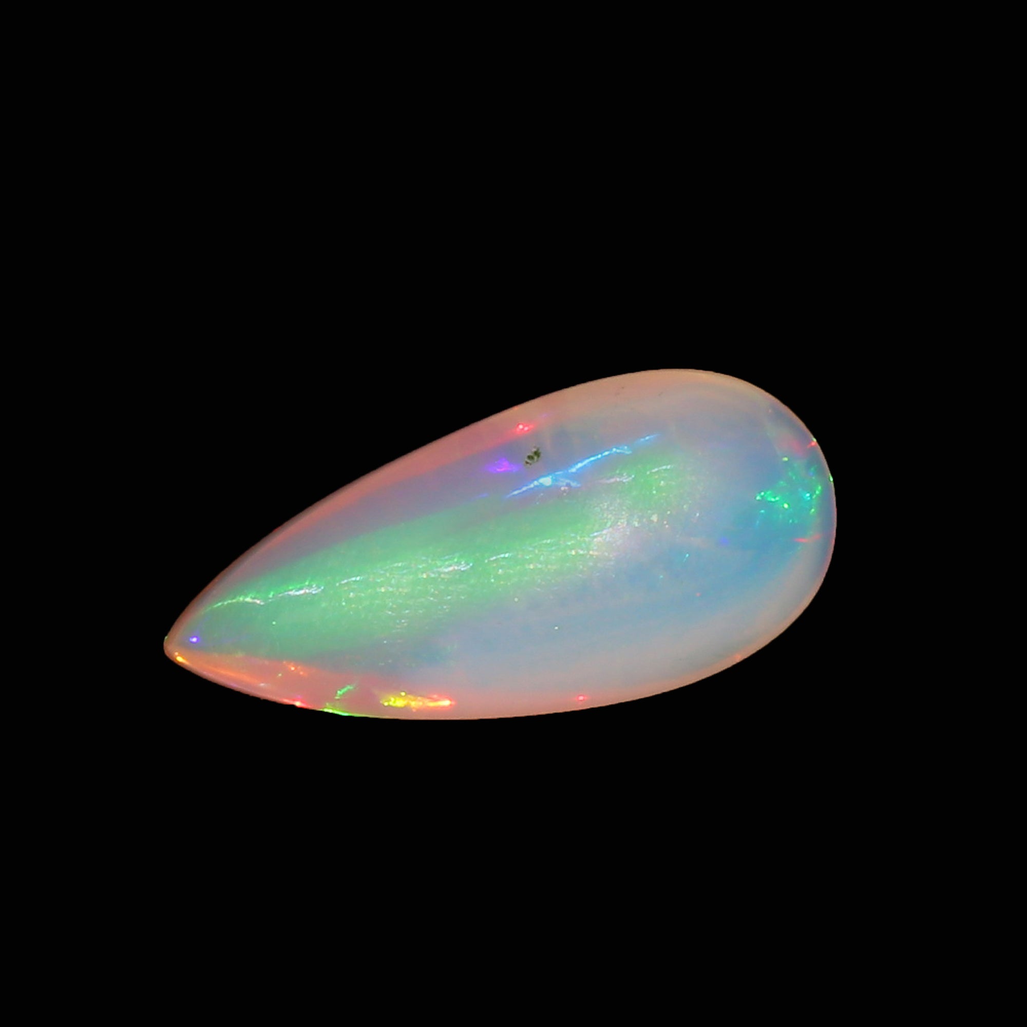 Welo Opal Cabochon: Ethiopian Honeycomb Pear Shape Gemstone (13.1 cts)