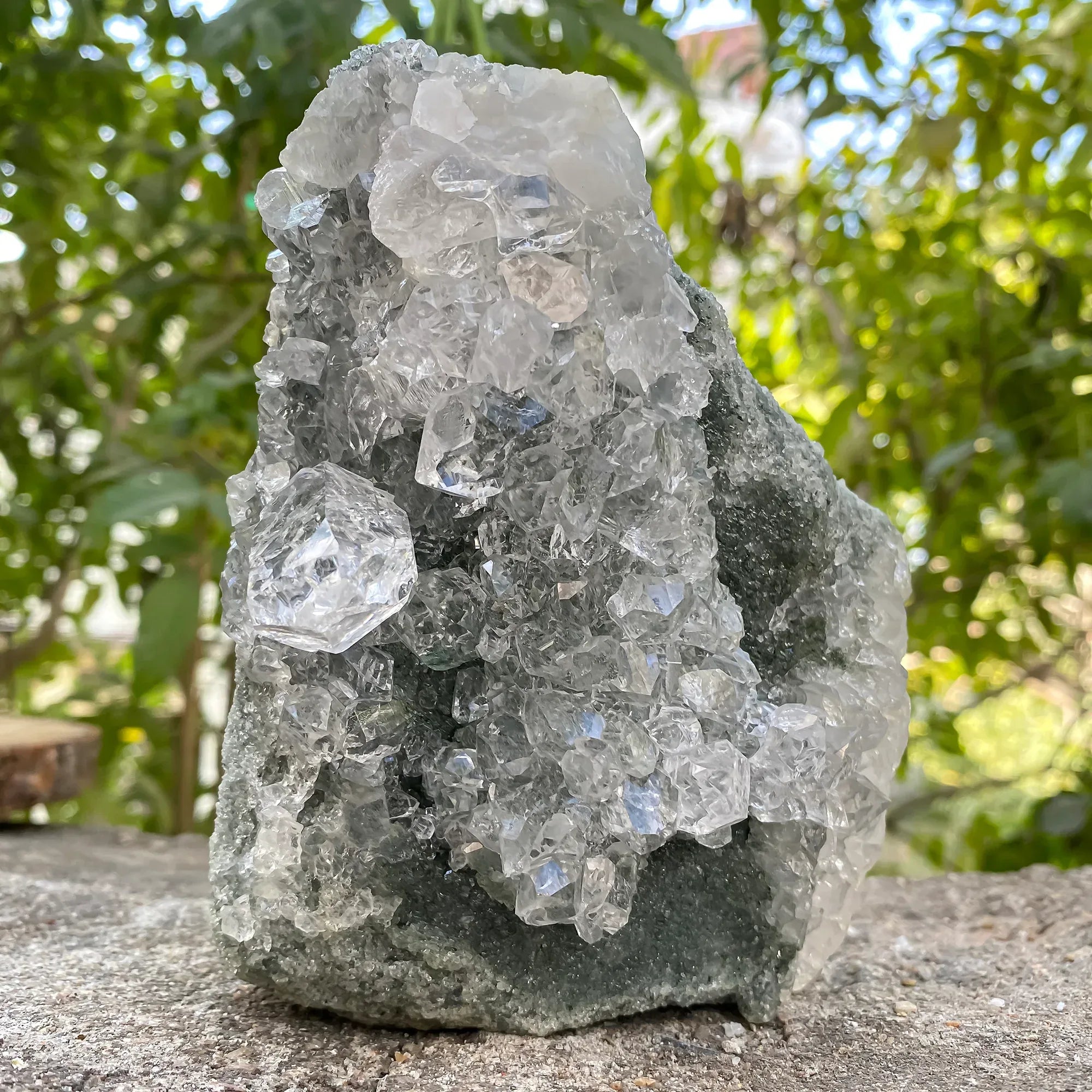 Natural Himalayan Green Chlorite Quartz Cluster 1300g Himalayan Quartz