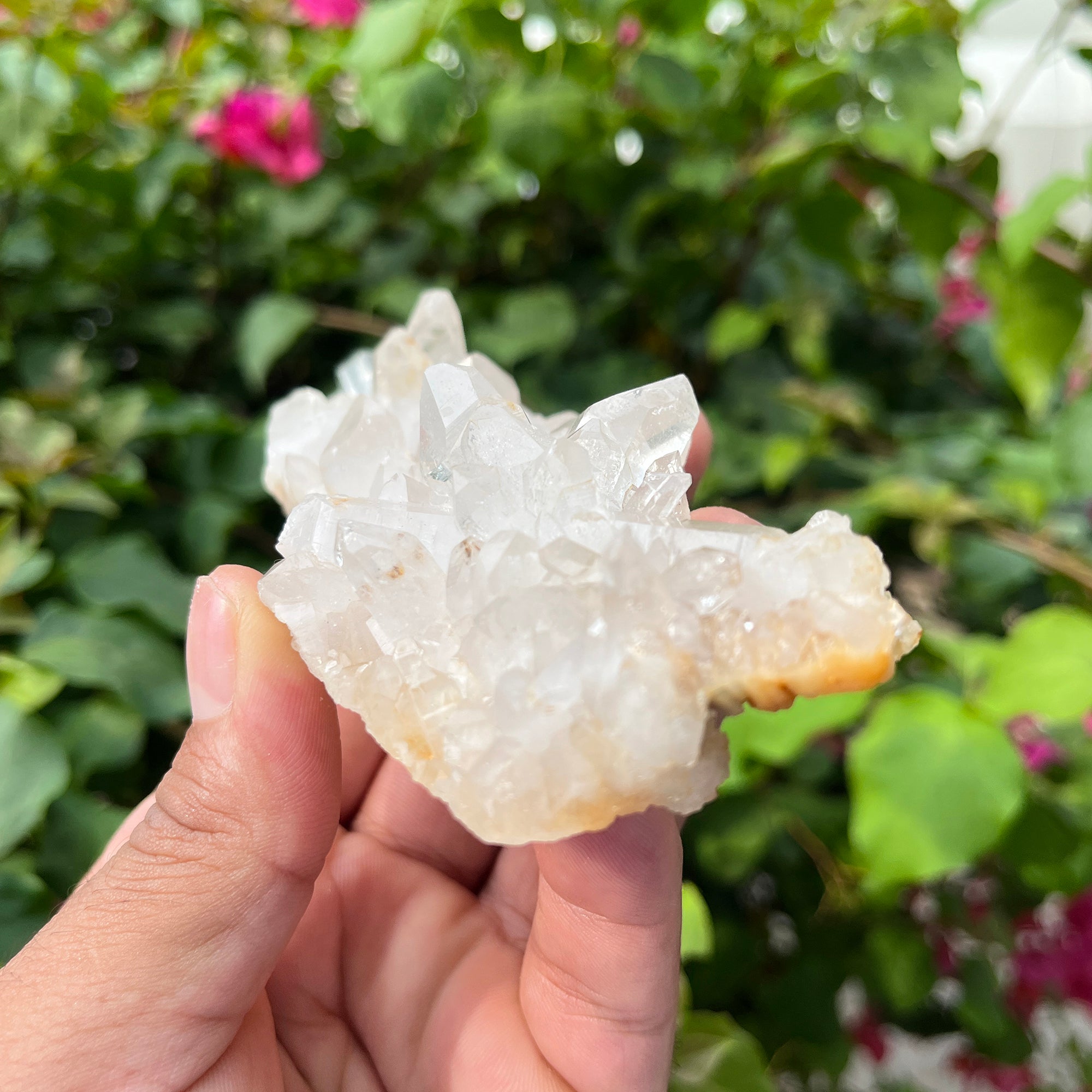 Yellow Samadhi Quartz Crystal Cluster: Natural Healing Stone 190gm