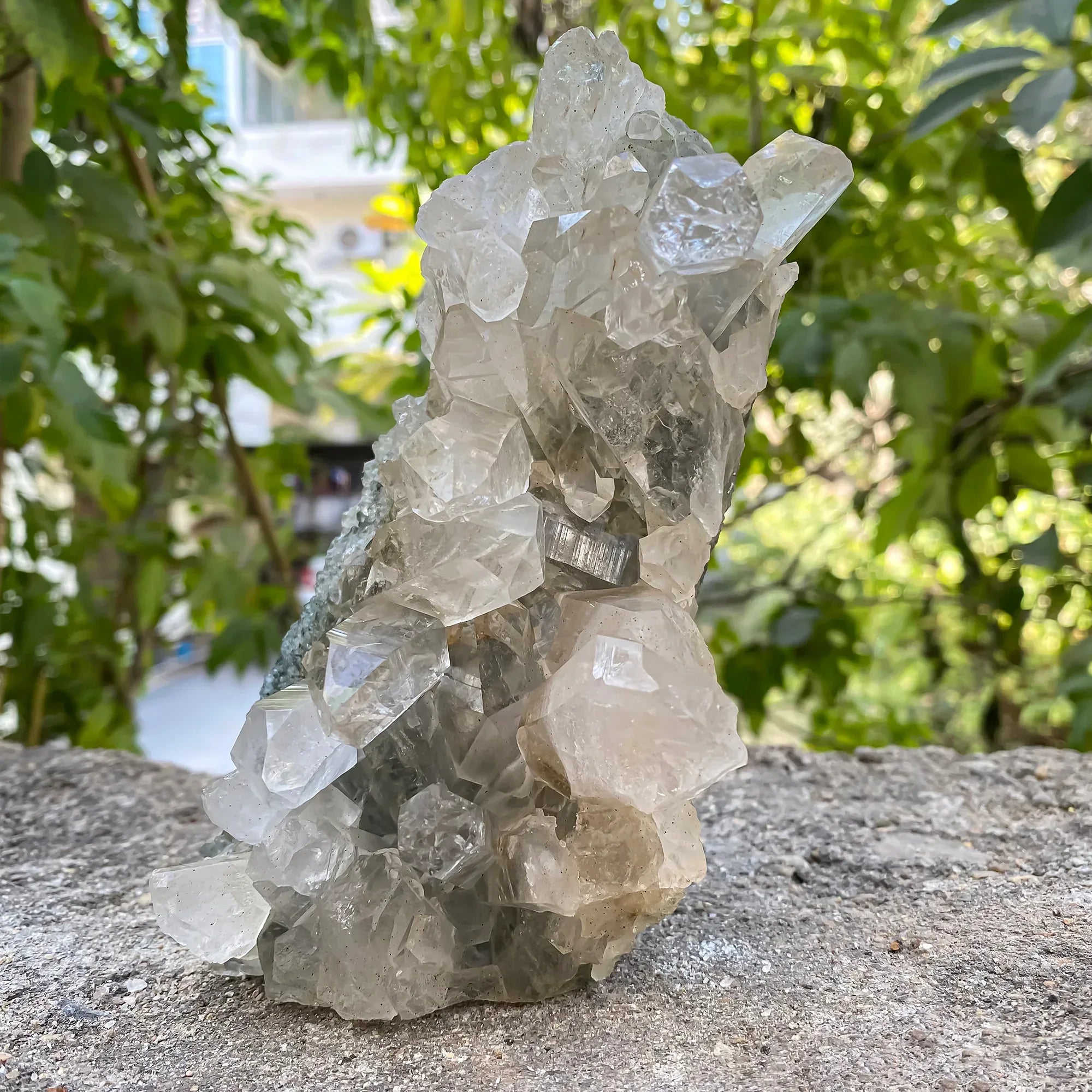 Natural Himalayan Green Chlorite Quartz Cluster 1100g Himalayan Quartz