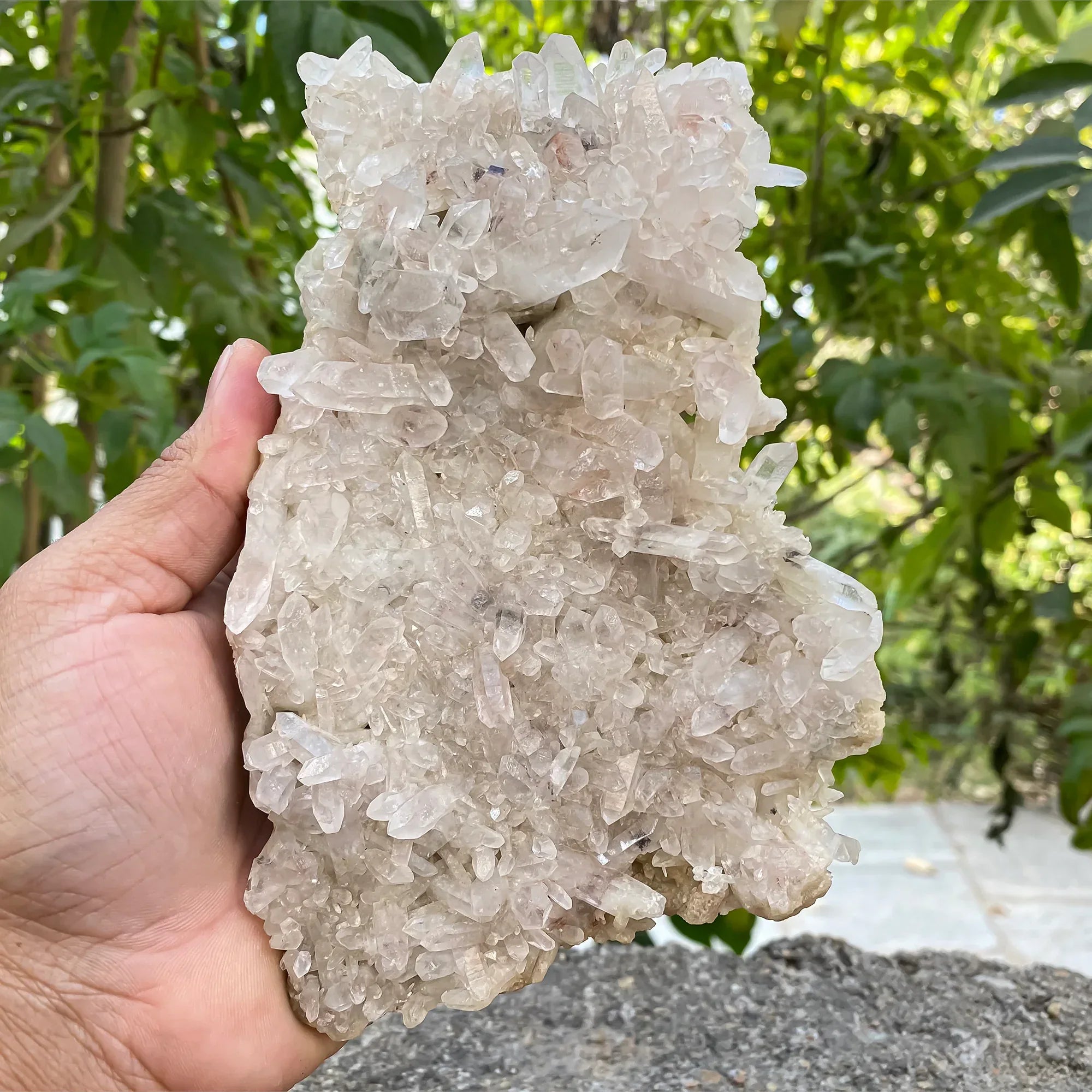 Natural Himalayan White Phantom Quartz Cluster 800g Himalayan Quartz
