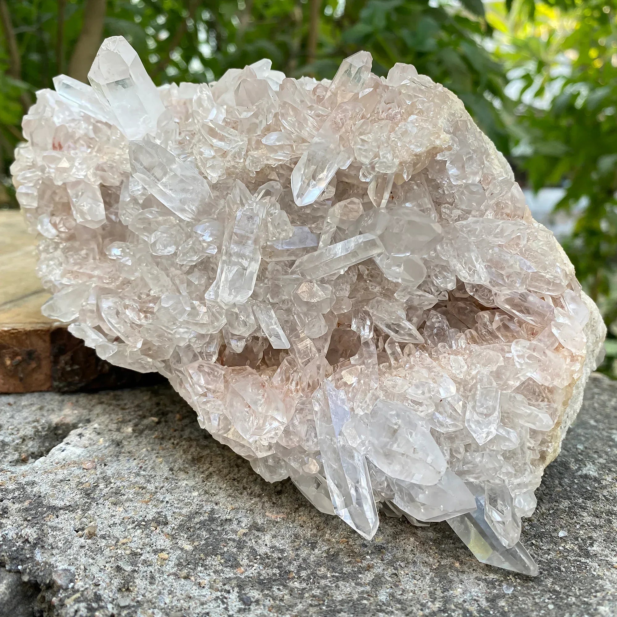 Natural Himalayan Pink Quartz Cluster 1710g Himalayan Quartz