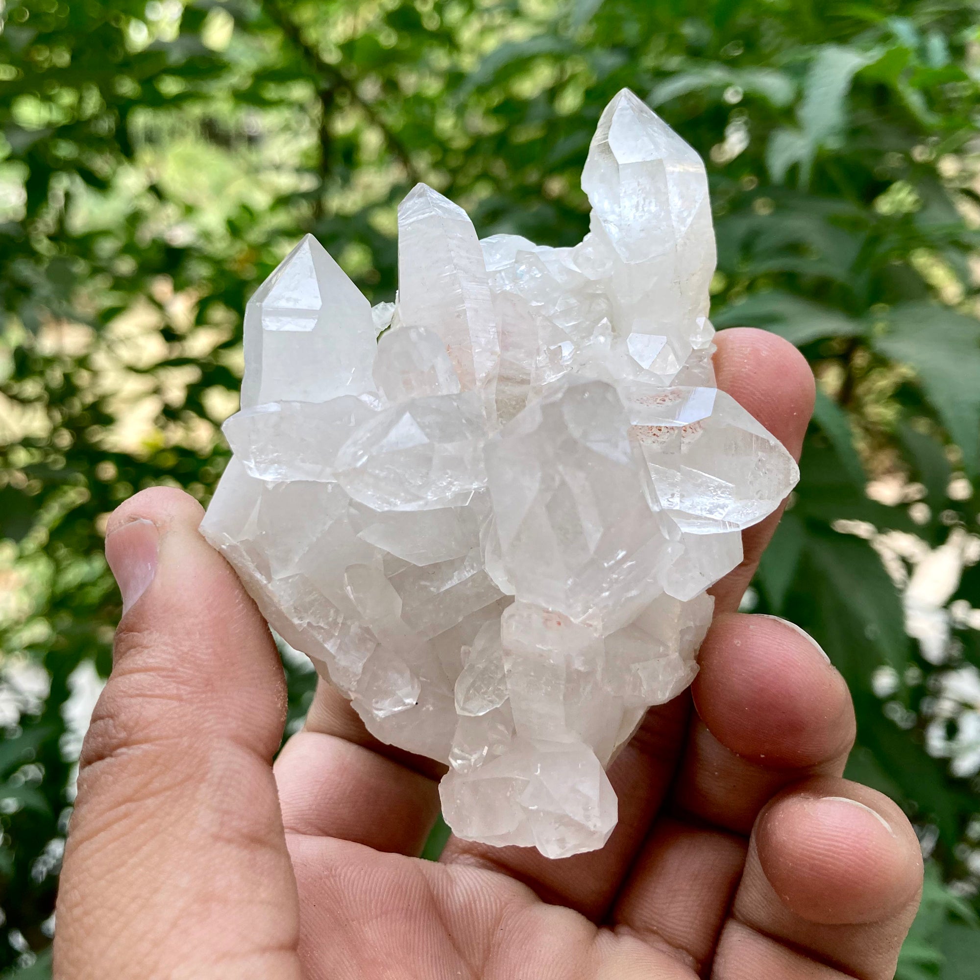 White and Pink Quartz Crystal Cluster 110g Natural Himalayan Raw Healing Stone Mineral Specimen Mini Décor