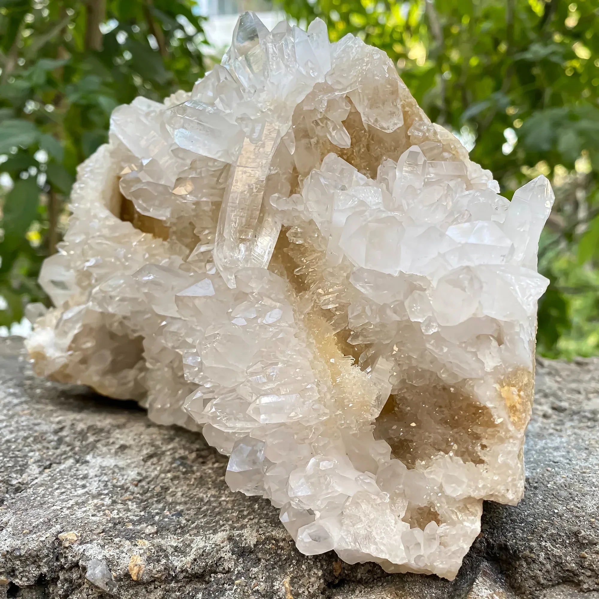 Natural Himalayan White–Yellow Quartz Cluster 2970g Himalayan Quartz