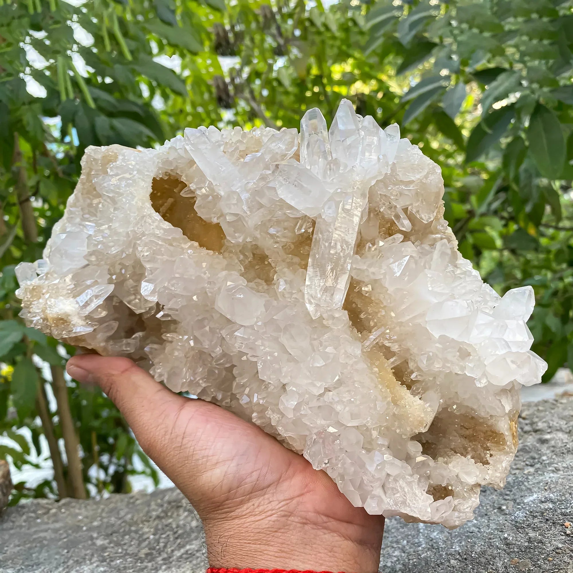 Natural Himalayan White–Yellow Quartz Cluster 2970g Himalayan Quartz
