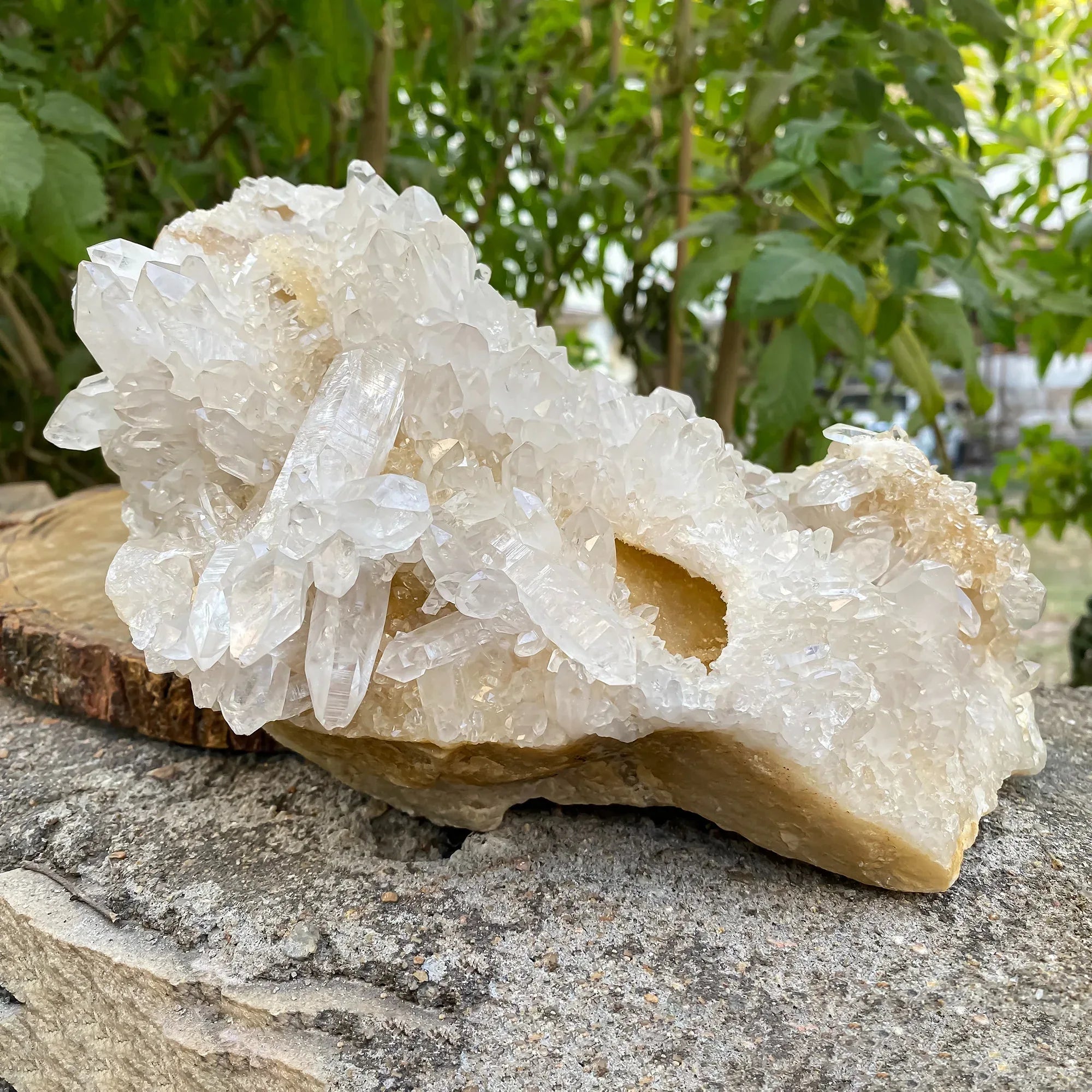Natural Himalayan White–Yellow Quartz Cluster 2970g Himalayan Quartz
