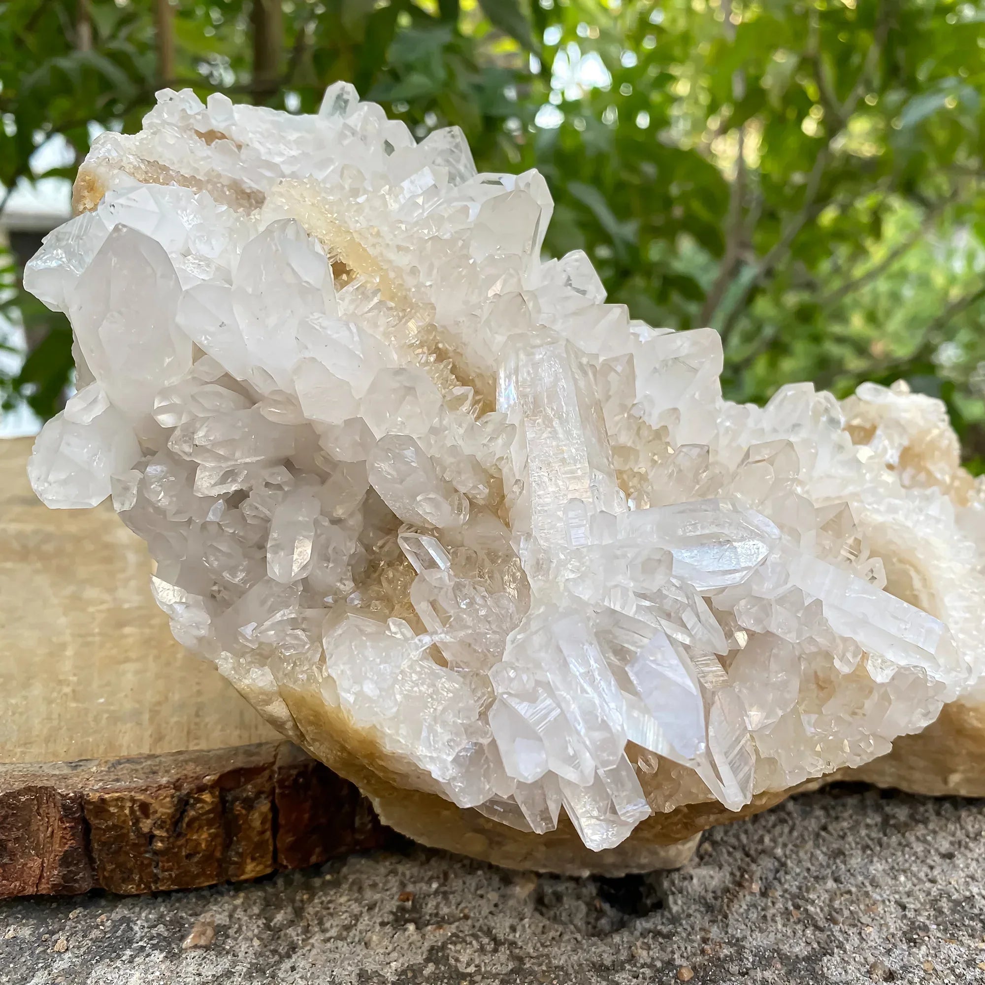 Natural Himalayan White–Yellow Quartz Cluster 2970g Himalayan Quartz