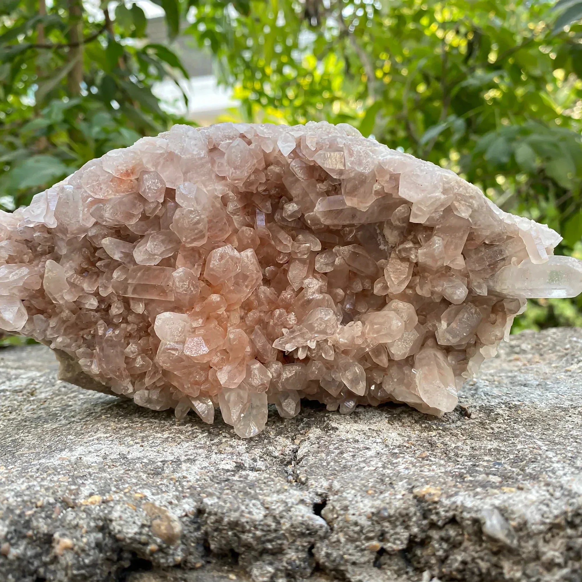 Natural Himalayan Pink Phantom Quartz Cluster 800g Himalayan Quartz